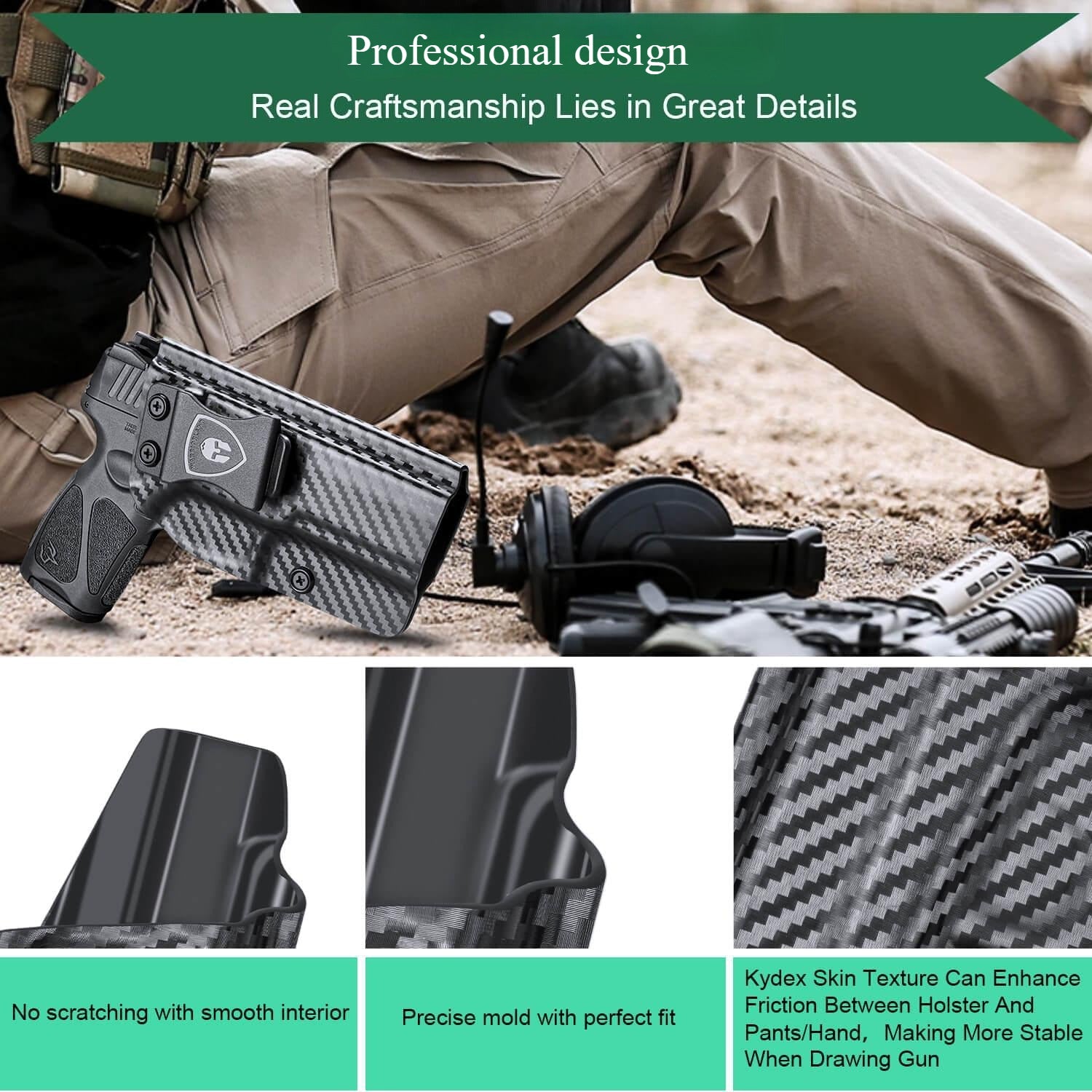 Taurus G3 IWB Holster Carbon Fiber Kydex | WARRIORLAND WARRIORLAND