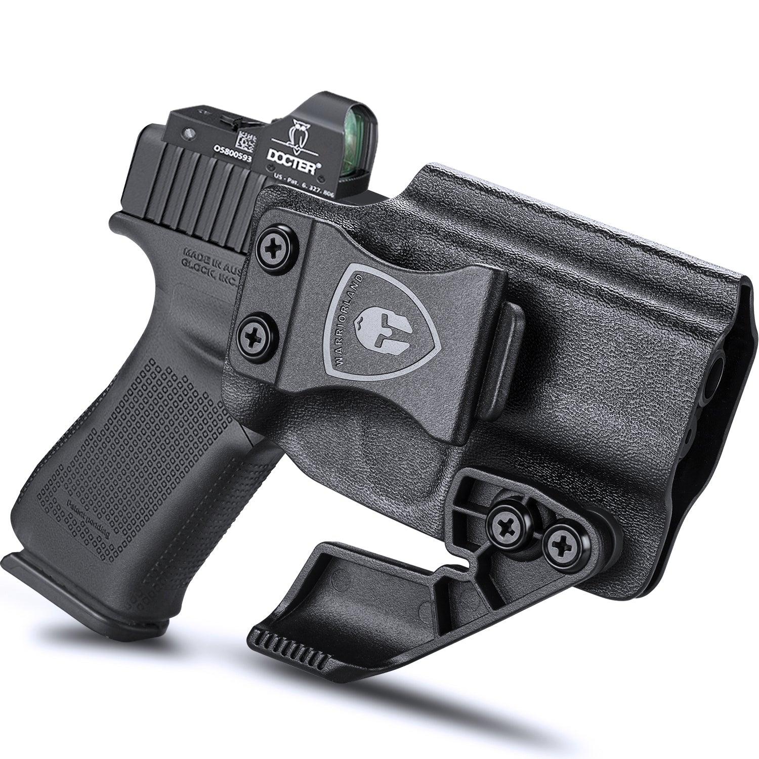 Glock 43X MOS IWB Kydex Holster with Claw, Also Fit 43/43x Red Dot Optics Ready Holster, Appendix Concealment Carry for Fat Guys, Right Hand | WARRIORLAND WARRIORLAND