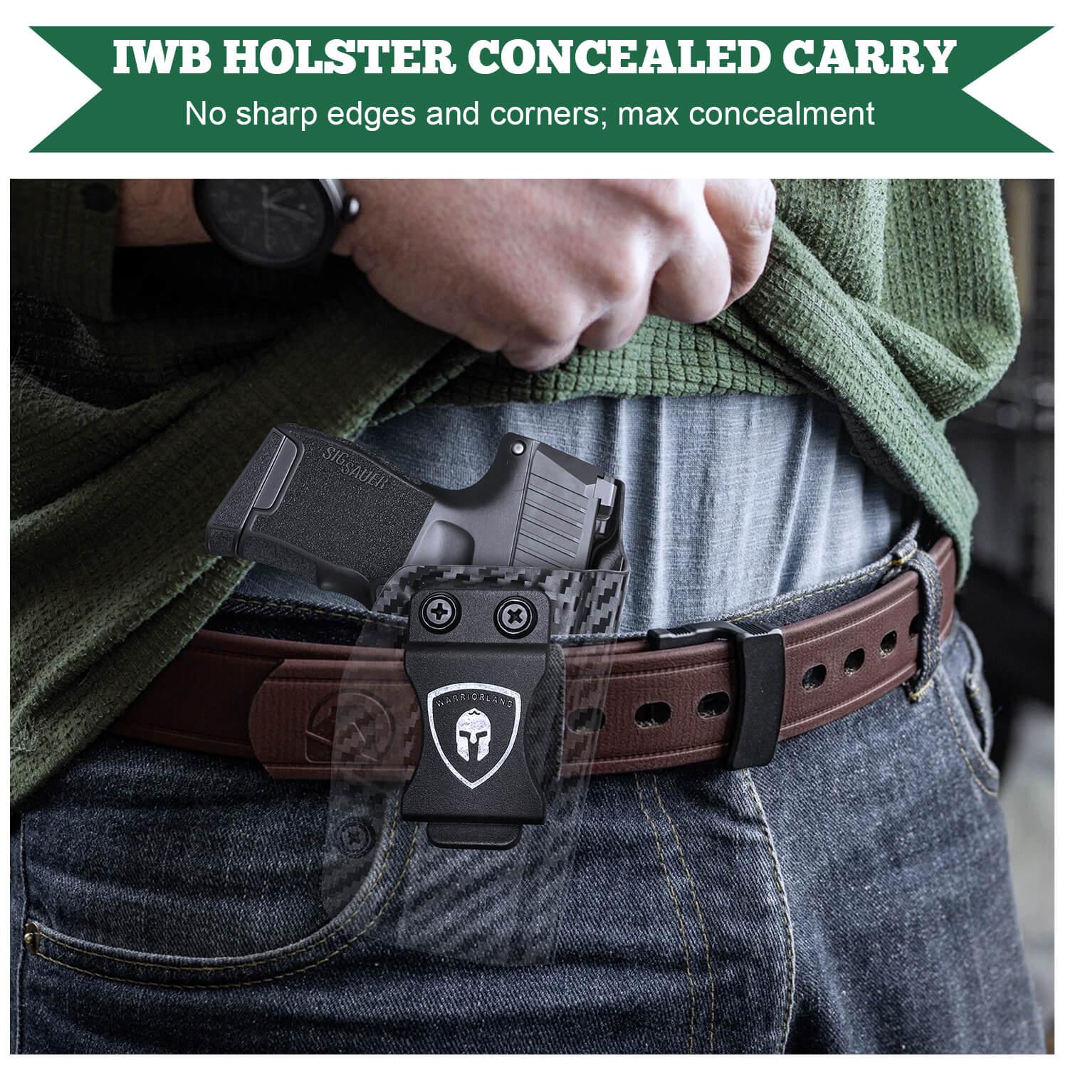 Sig Sauer P365XL IWB Kydex Holser, Carbon Fiber Texture, Inside the Waist Band, Right Hand | WARRIORLAND WARRIORLAND