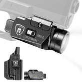 Universal Light with Glock 17/19 KYDEX Holster Combo, 800 Lumens Pistol Light for Glock 19, Magnetic USB Charging Universal Weapon Light-Screen Displays Battery Status, Crossbow MA2|WARRIORLAND WARRIORLAND