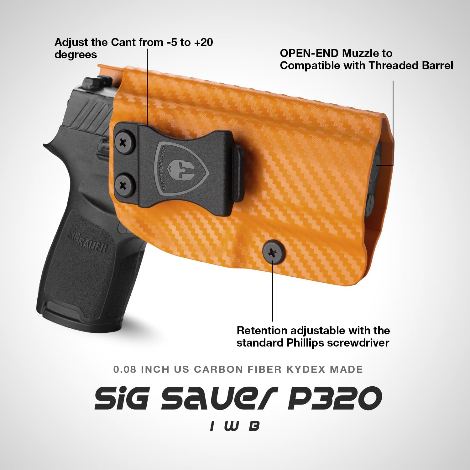 Sig Sauer P320 Full Size / P320 M17, Colorful Carbon Fiber IWB Holster, Right Hand | Warriorland WARRIORLAND