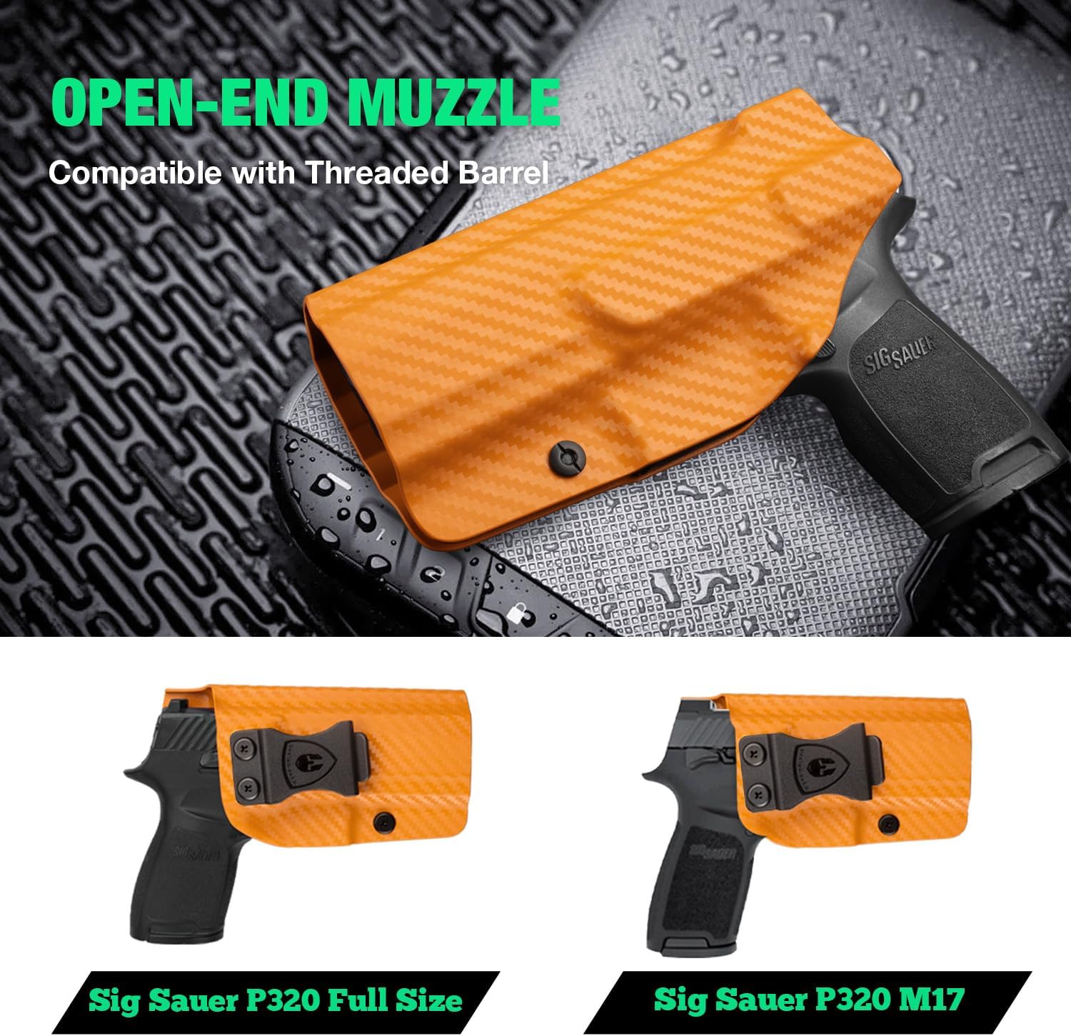 Sig Sauer P320 Full Size / P320 M17, Colorful Carbon Fiber IWB Holster, Right Hand | Warriorland WARRIORLAND