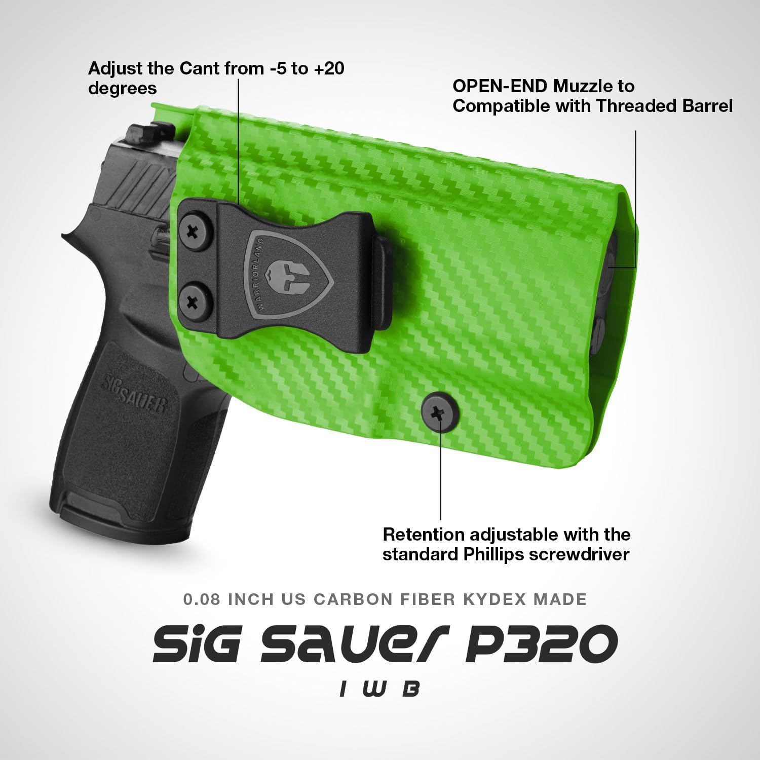 Sig Sauer P320 Full Size / P320 M17, Colorful Carbon Fiber IWB Holster, Right Hand | Warriorland WARRIORLAND