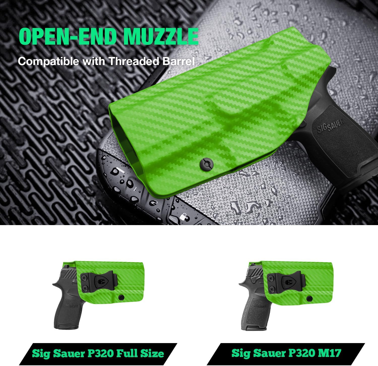 Sig Sauer P320 Full Size / P320 M17, Colorful Carbon Fiber IWB Holster, Right Hand | Warriorland WARRIORLAND