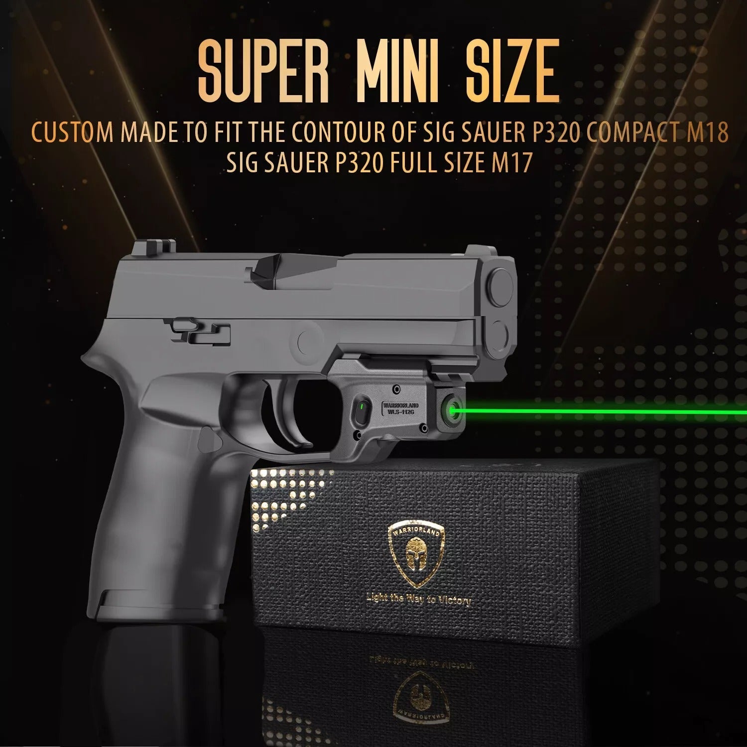 Green Laser Sight Fit Sig Sauer P320 Compact M18&P320 Full Size M17 ,WLS-112G WARRIORLAND