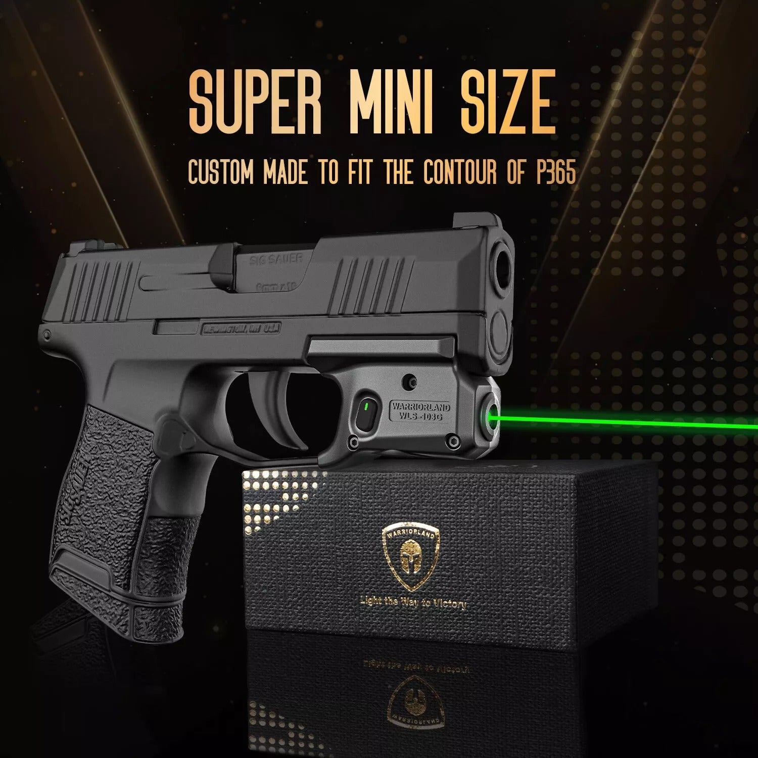 Green Laser Sight Designed to fit Sig Sauer P365/ P365X/P365XL,WLS-103G WARRIORLAND