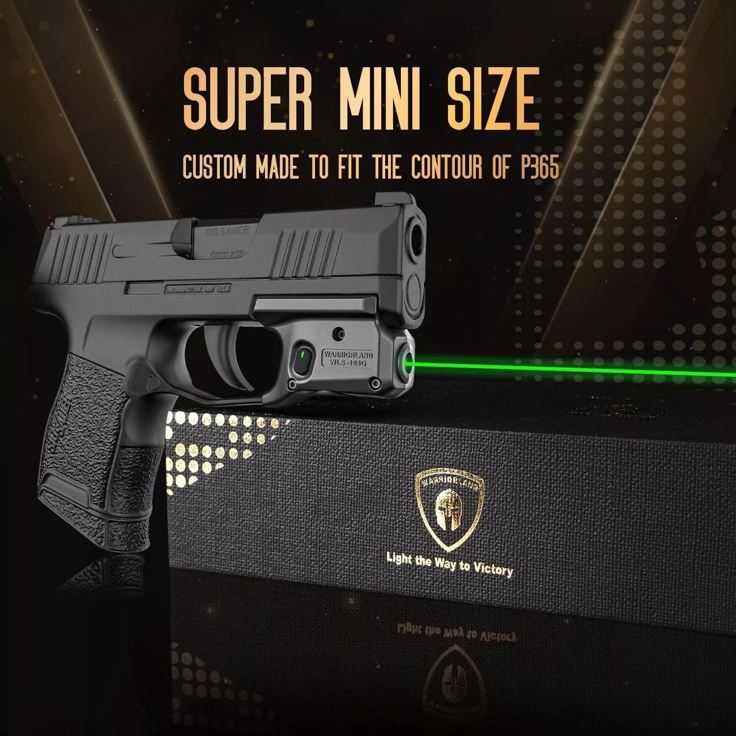 Green Laser Sight & Kydex Holster Tailored Green Fit Sig Sauer P365/P365X/P365XL WARRIORLAND