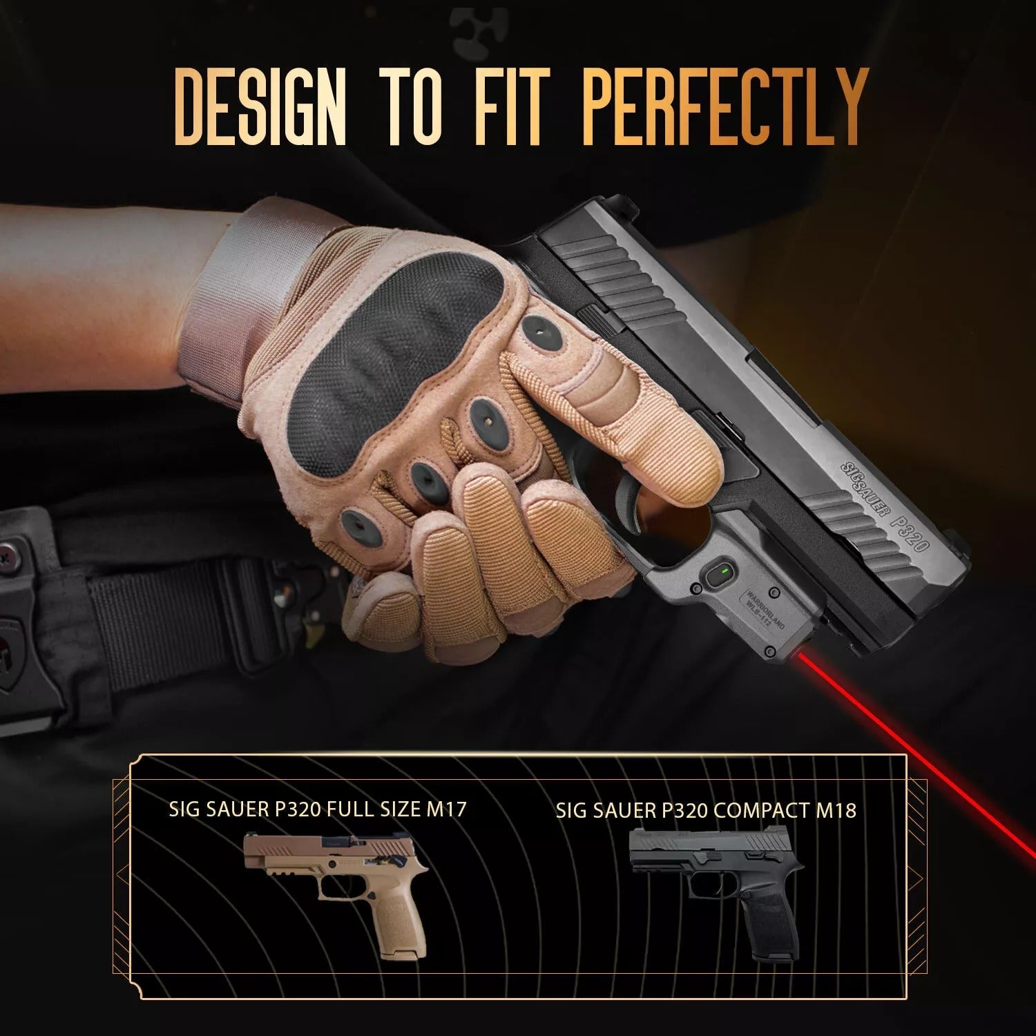 Red Laser Sight Fit Sig P320 CompactM18&P320 Full SizeM17 Pistol,Wi/P320 Holster WARRIORLAND