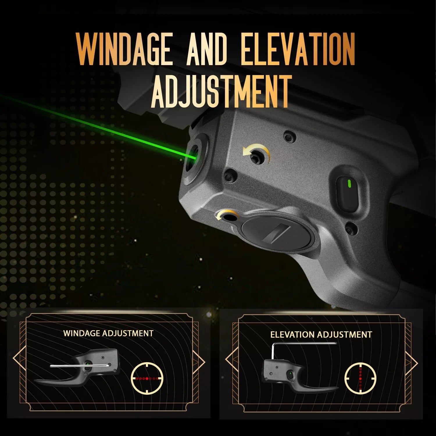 Green Laser Sight Fit Sig Sauer P320 Compact M18&P320 Full Size M17 ,WLS-112G WARRIORLAND