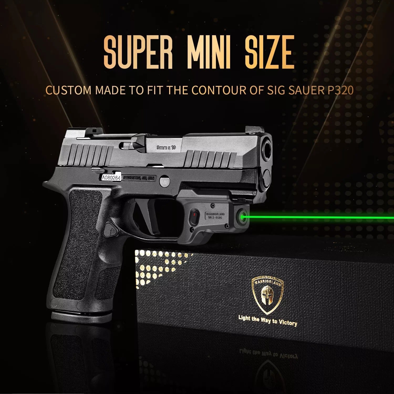 Green Laser Sight Fit Sig P320 Compact M18&P320 Full Size M17,With P320 Holster WARRIORLAND