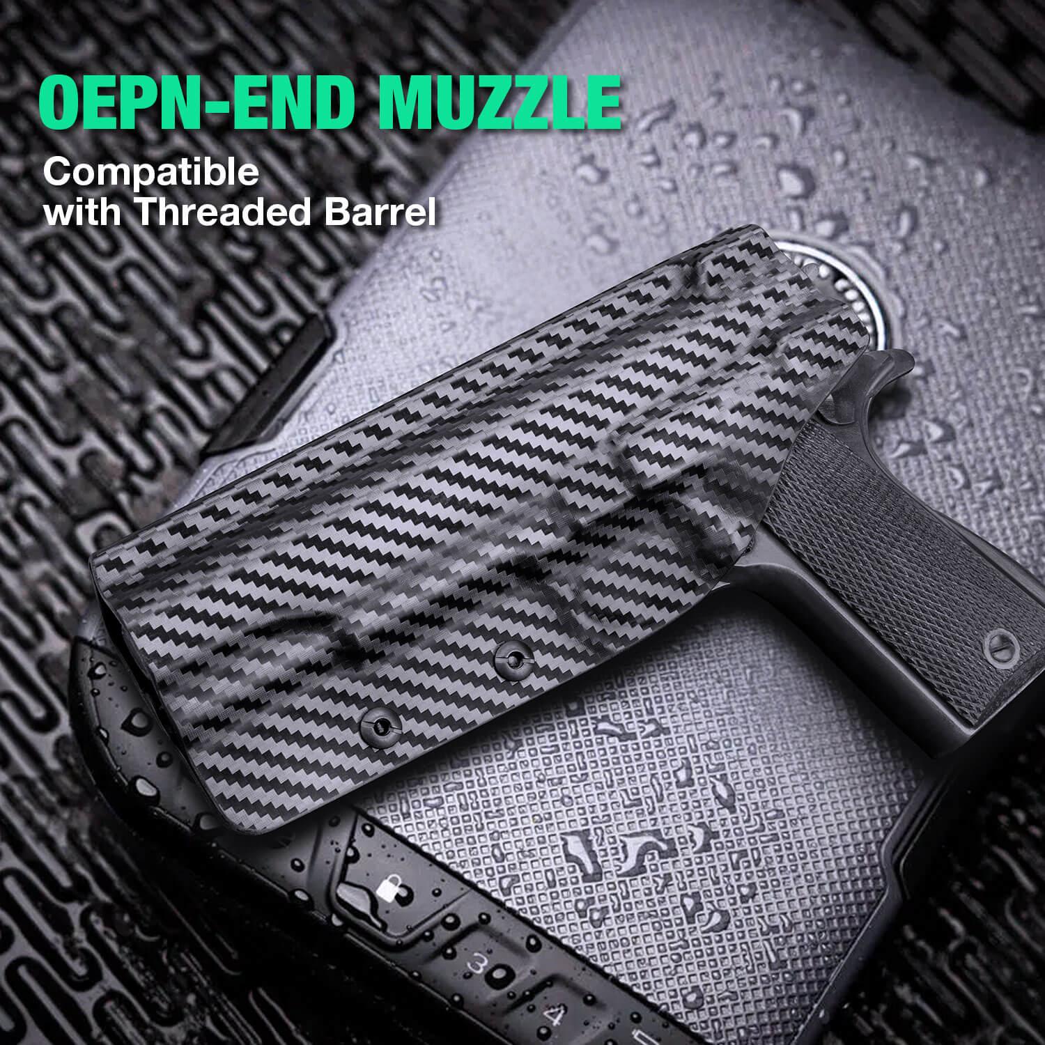 Carbon Fiber Kydex 1911 .45 ACP Pistol No Rail IWB Tactical Holster | Right Hand | WARRIORLAND WARRIORLAND