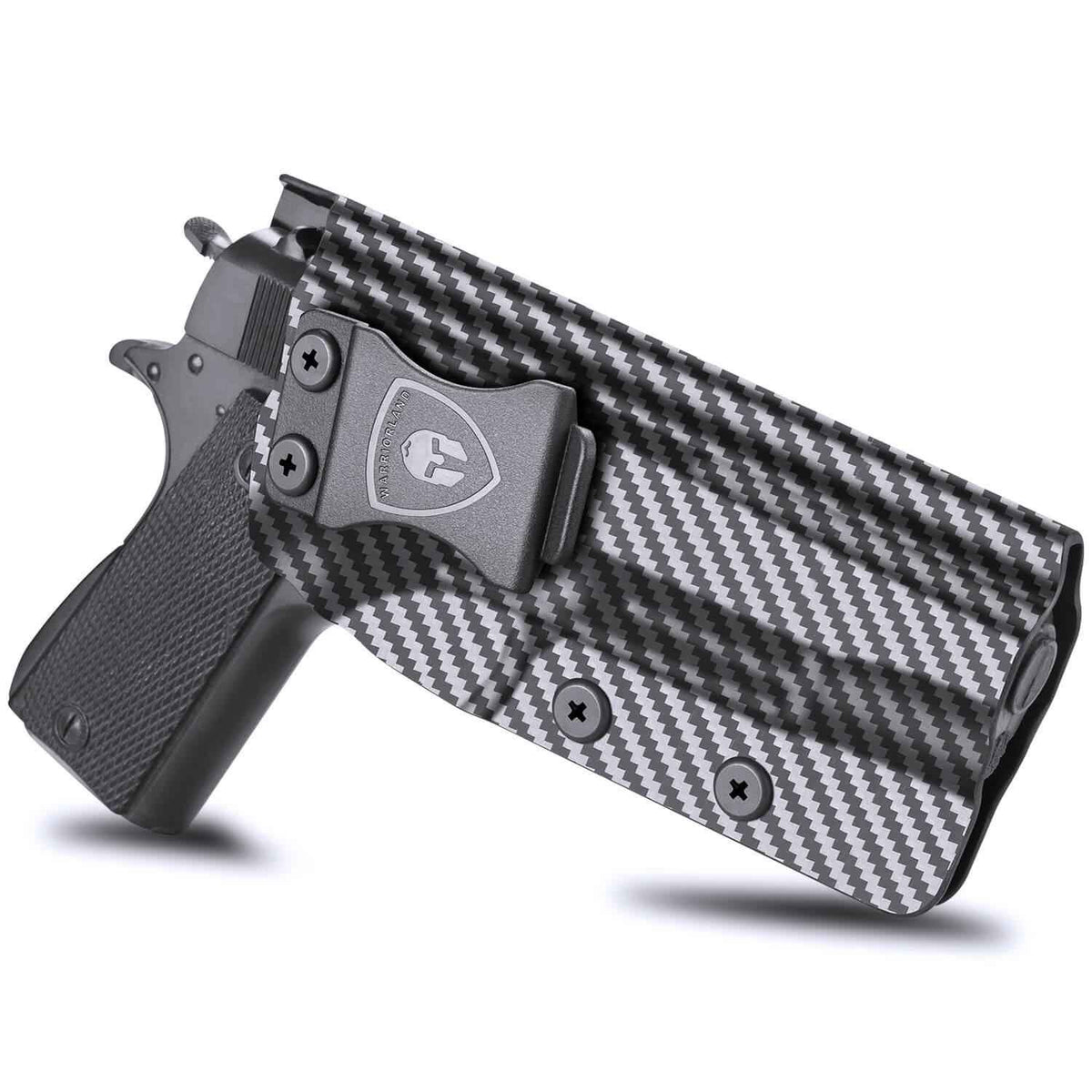 Carbon Fiber Kydex 1911 .45 ACP Pistol No Rail IWB Tactical Holster | Right Hand | WARRIORLAND