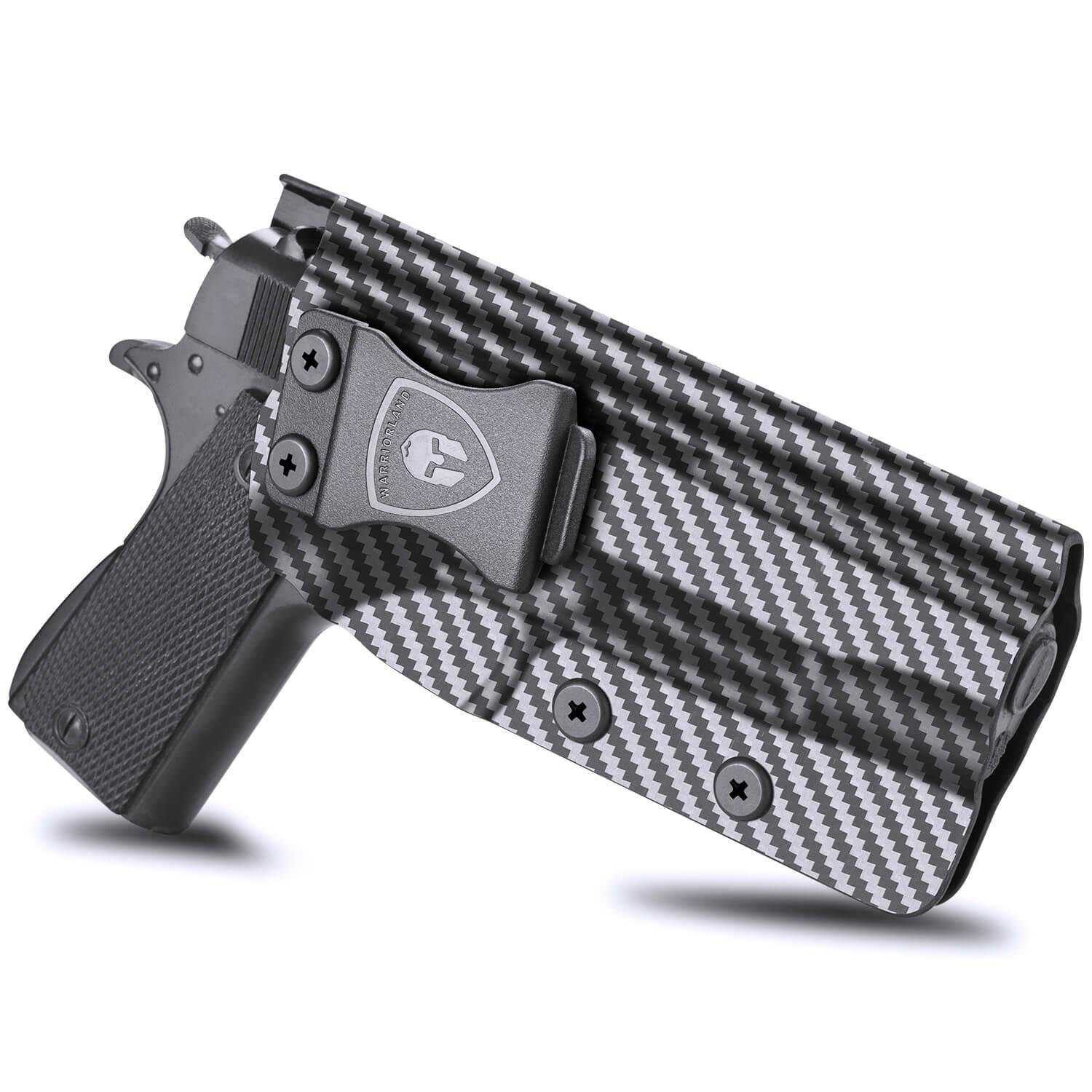 Carbon Fiber Kydex 1911 .45 ACP Pistol No Rail IWB Tactical Holster | Right Hand | WARRIORLAND WARRIORLAND
