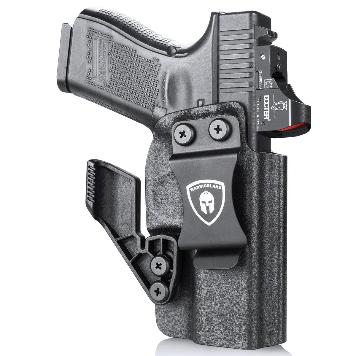 1.75 Inch Metal Clip IWB Kydex Holsters with Claw for  Glock 17/19/26/44/45(GEN 1-5) & G23/32(GEN 1-4) big fat guys | Right Hand WARRIORLAND