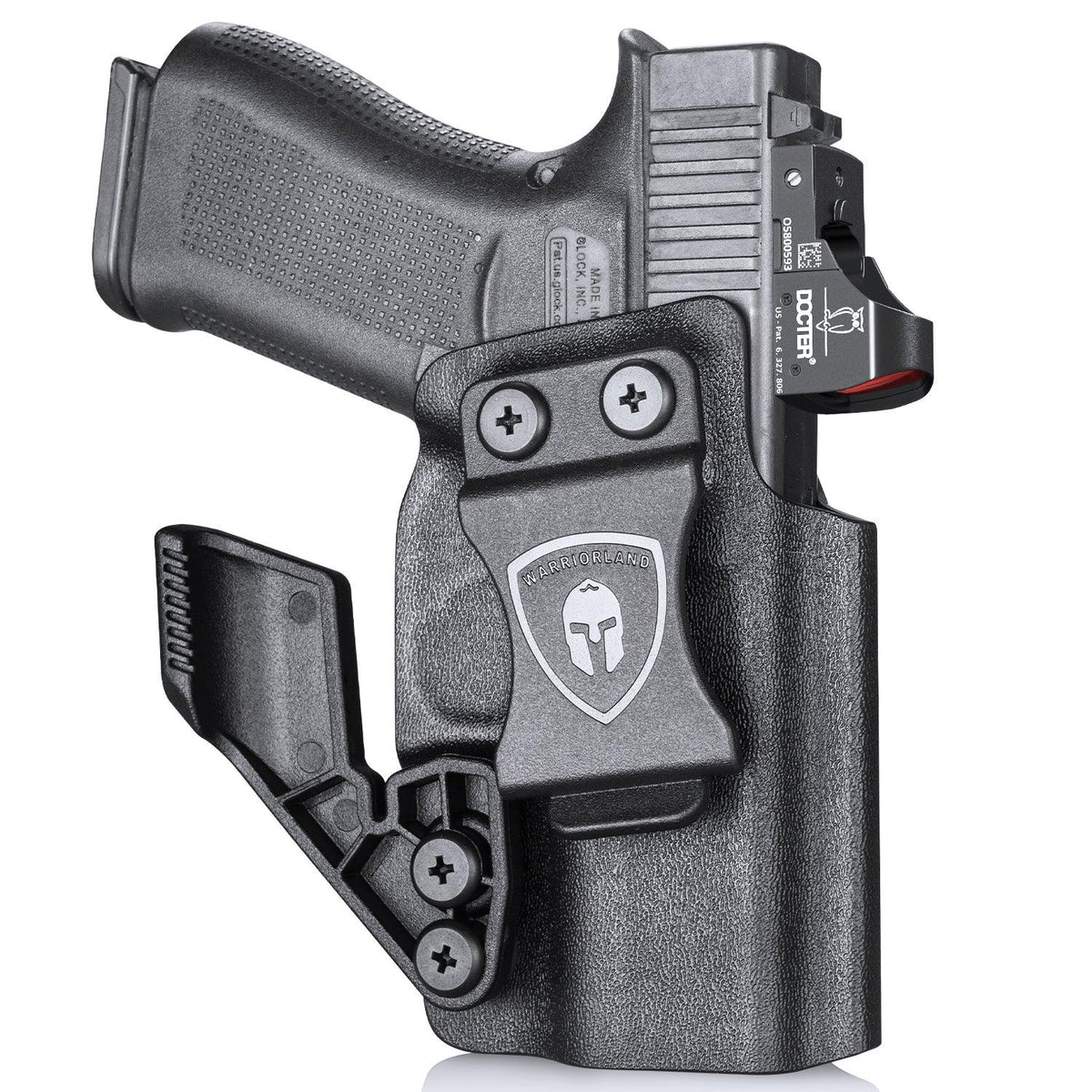 Glock 43 43x IWB Kydex Holster with Claw Red Dot Optics Cut Appendix Concealment Carry Trigger Guard Holsters for Fat Guys | WARRIORLAND WARRIORLAND