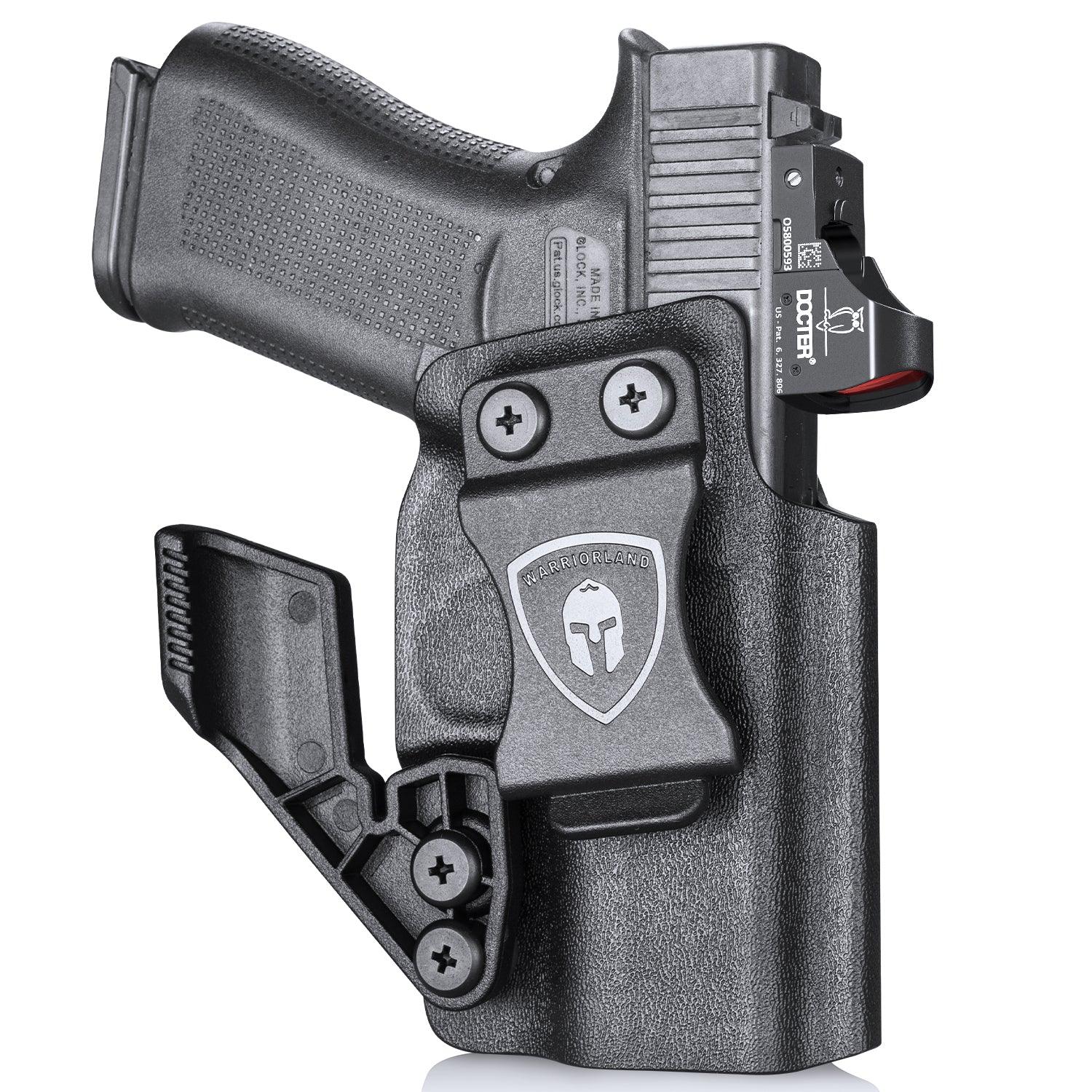 Glock 43 43x IWB Kydex Holster with Claw Red Dot Optics Cut Appendix Concealment Carry Trigger Guard Holsters for Fat Guys | WARRIORLAND WARRIORLAND