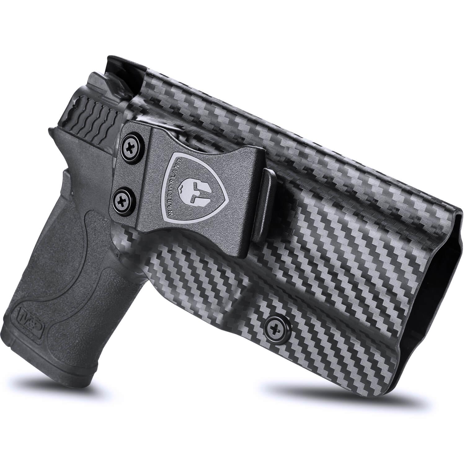 Carbon Fiber Kydex Smith & Wesson M&P Shield 9mm 380 EZ IWB Holster | WARRIORLAND WARRIORLAND