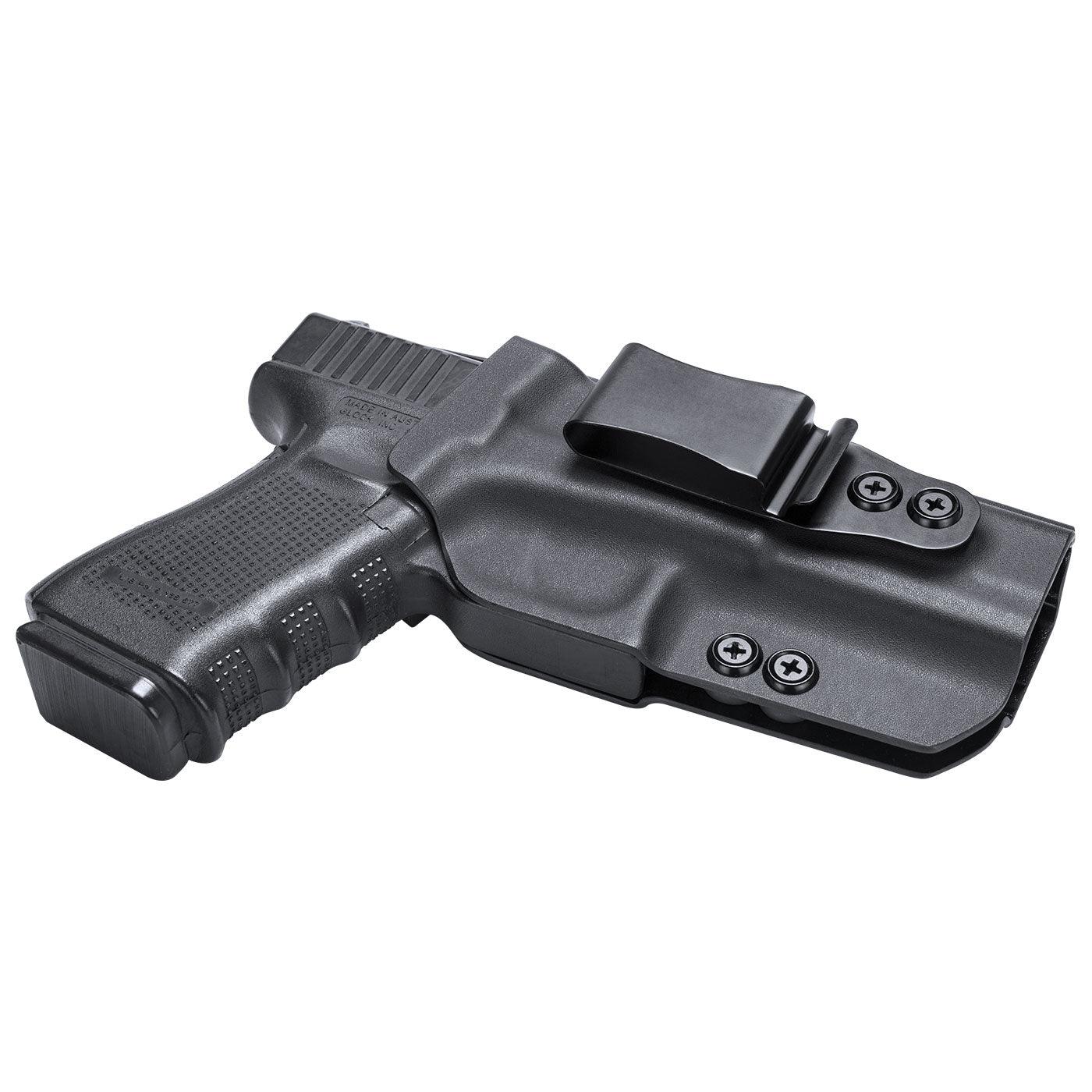 2 Pack 1.75 INCH BLACK OXIDE STEEL CLIP Belt Clip for IWB & OWB Sheath, Kydex Holster & Knife Sheath Belt Clip, Belt Clip for Holster, with Metal Washers/Screws/Slotted Binding Posts/Washers WARRIORLAND