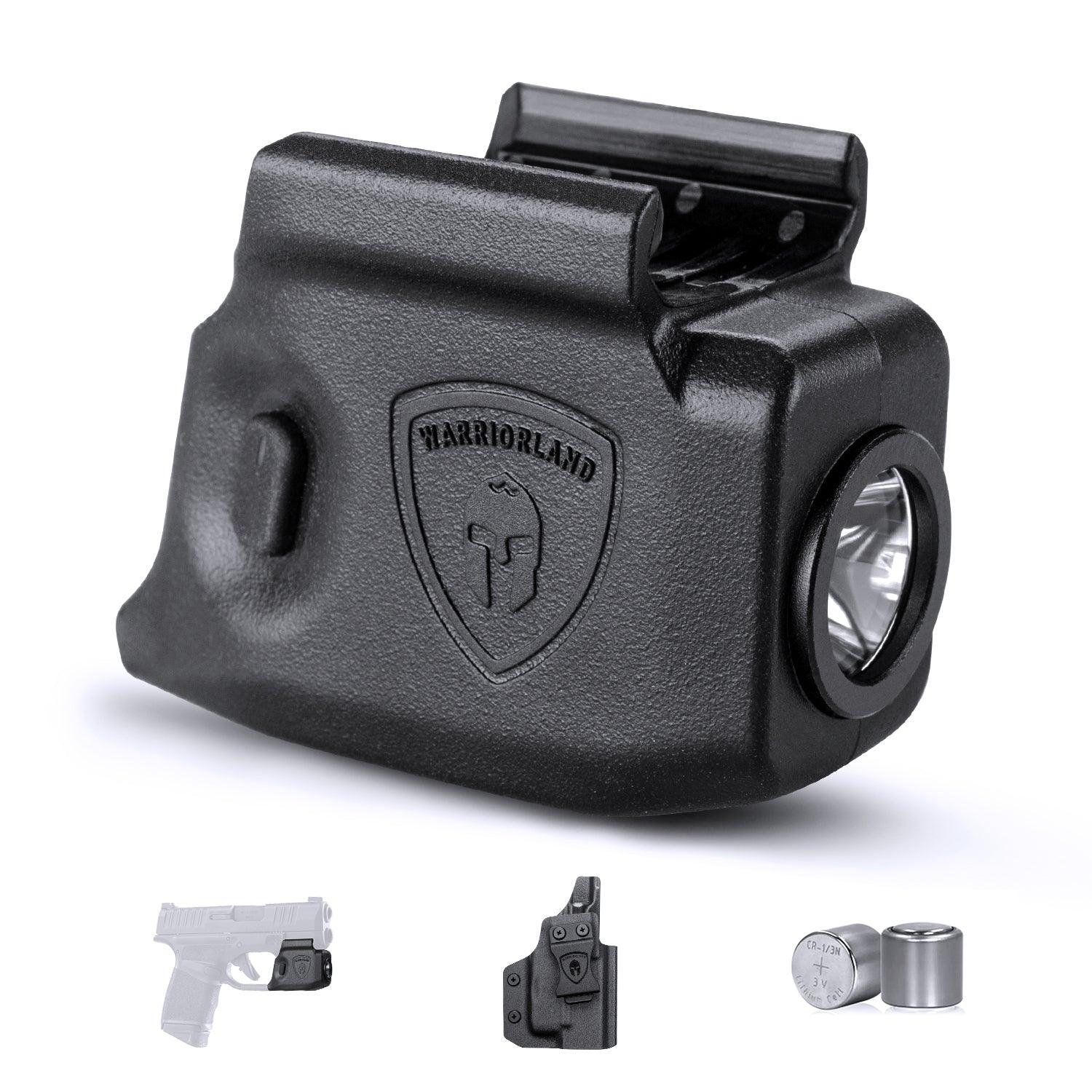 Hellcat Handgun Light, 150 Lumens Tatical Light with Kydex Holster Combo Tailored Made for Springfield Hellcat/Hellcat RDP - Not Fit Hellcat Pro Pistol, Mini LED Flashlight SL-1|WARRIORLAND WARRIORLAND