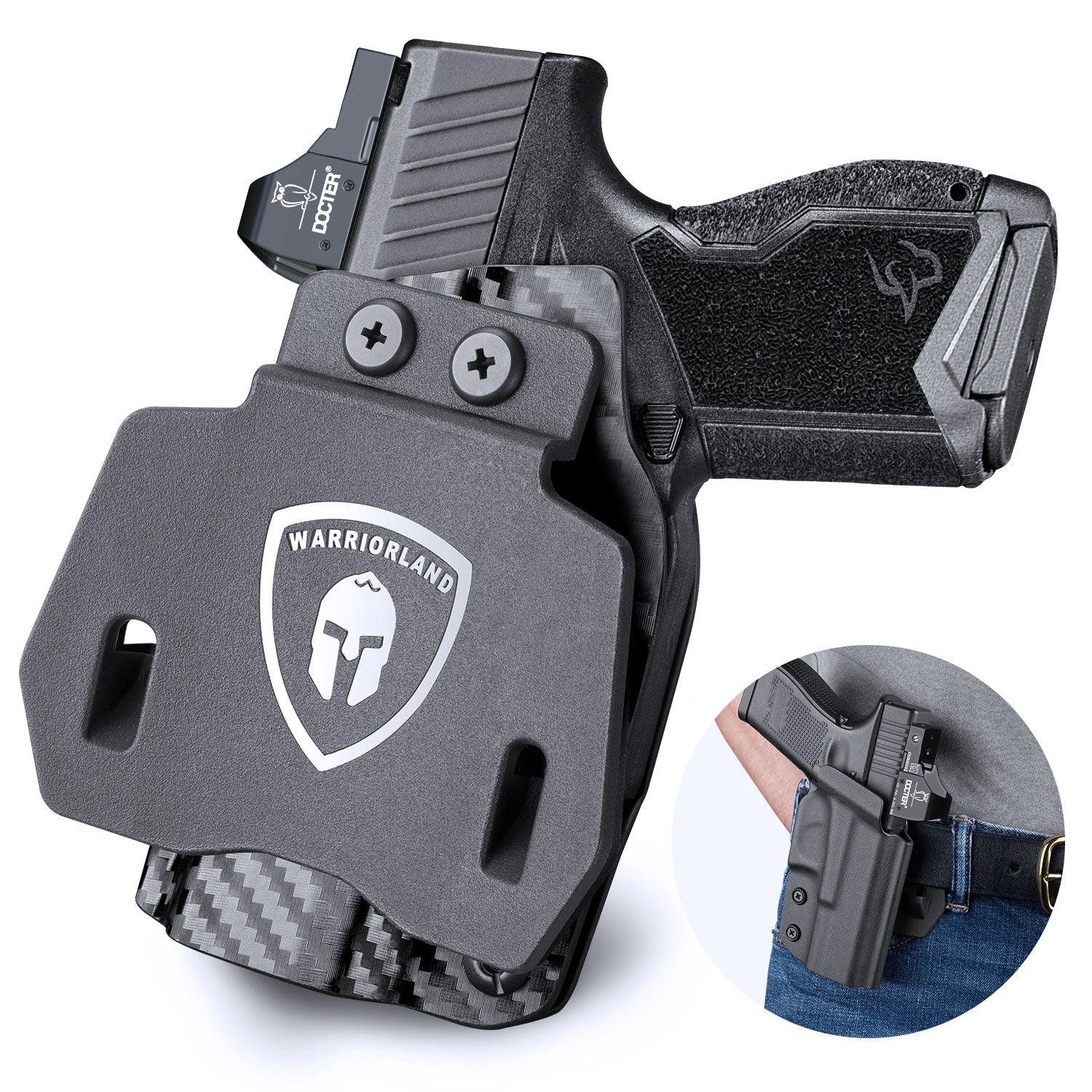 Taurus GX4 Carbon Fiber Kydex OWB Holster with Paddle Red Dot Sight Optics Cut Outside the Waistband | WARRIORLAND WARRIORLAND