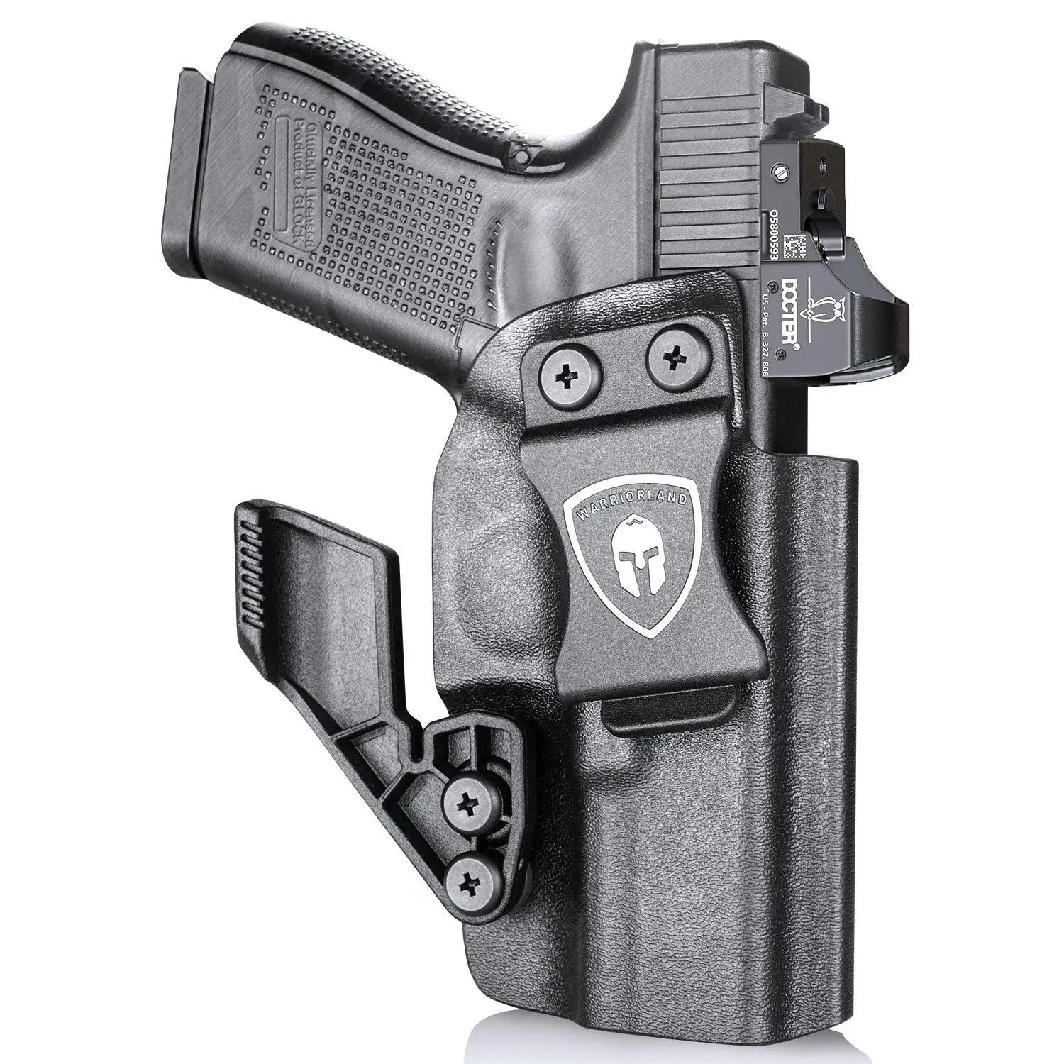 Glock 17/19/34 Gen3-5、Glock 17/19 Gen 4-5 MOS、G19X G23 Gen3-4 G22 Gen3-4 G31 Gen3-4 G32 Gen3-4 G34 Gen5 MOS G44 G45 G45 MOS holster with Claw Red Dot Optics Cut Trigger Guard Holsters for Fat Guys | WARRIORLAND WARRIORLAND