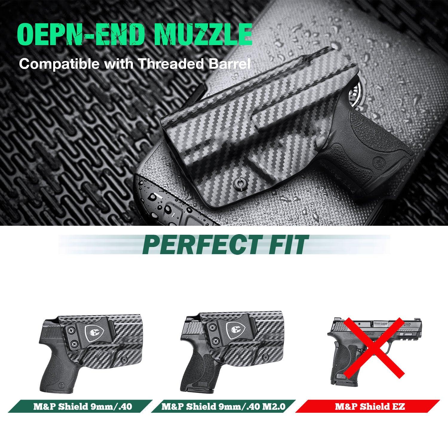 Carbon Fiber Kydex IWB Holster for Smith & Wesson M&P Shield/ Plus/ M2.0 9mm/.40 Pistol | WARRIORLAND WARRIORLAND