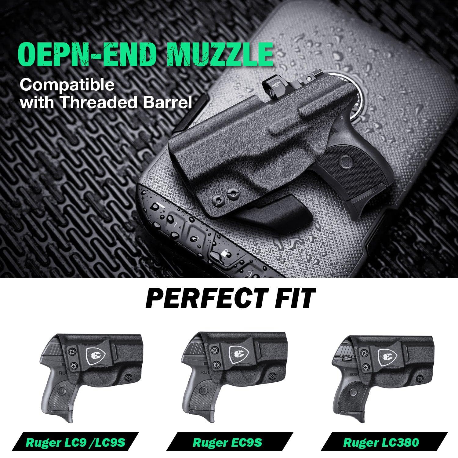 LC9 LC9S EC9S LC380 Ruger with Optics Cut Red Dot Inside Waistband Holster with Claw Trigger Guard Holsters for Fat Guys | WARRIORLAND WARRIORLAND