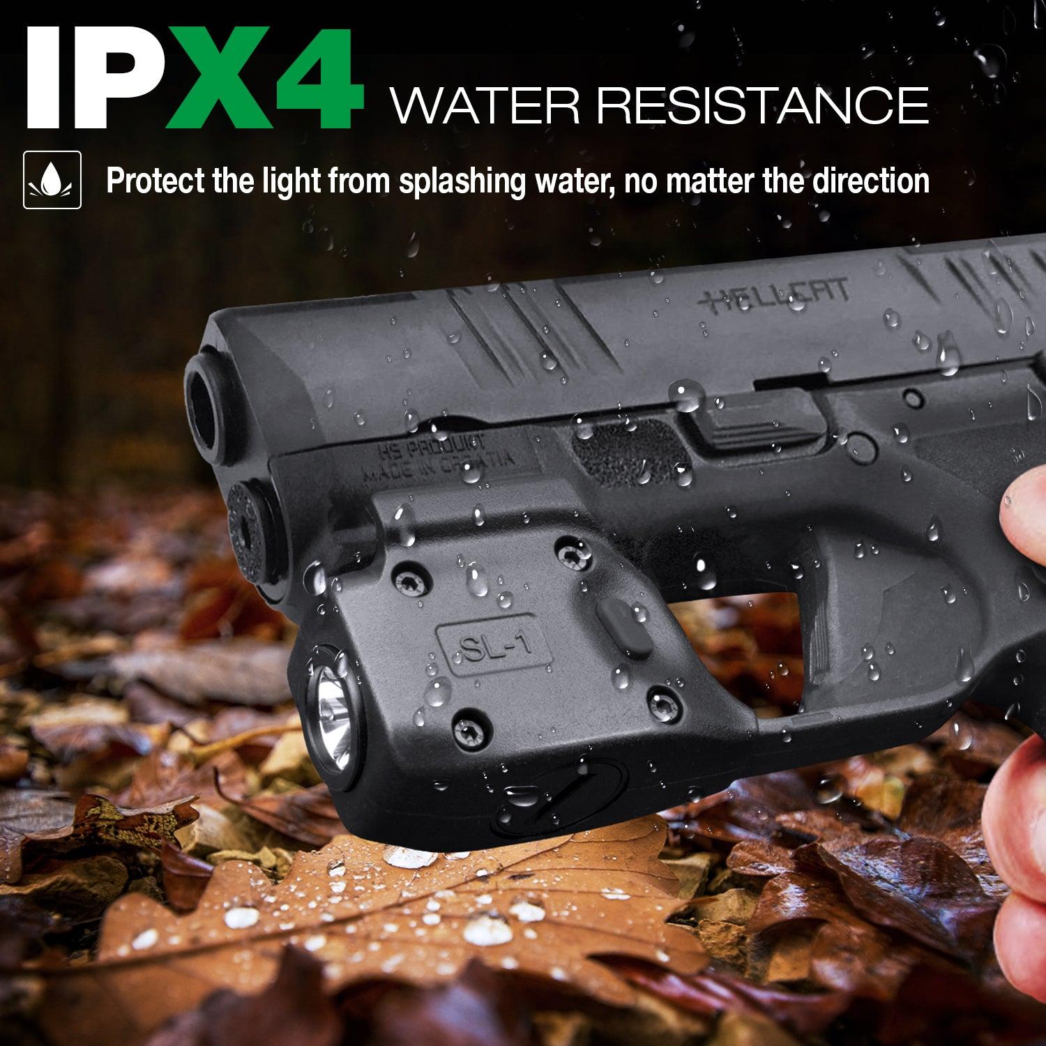 Hellcat Handgun Light, 150 Lumens Tatical Light with Kydex Holster Combo Tailored Made for Springfield Hellcat/Hellcat RDP - Not Fit Hellcat Pro Pistol, Mini LED Flashlight SL-1|WARRIORLAND WARRIORLAND