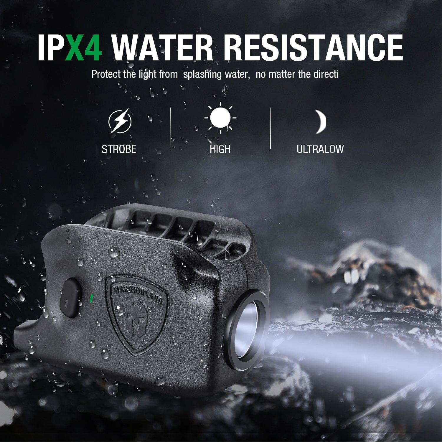 Mini Gun Light with Kydex Holster Custom Molded for Glock 43 / Glock 43X LED Tactical Pistol Handgun Flashlight | WARRIORLAND WARRIORLAND