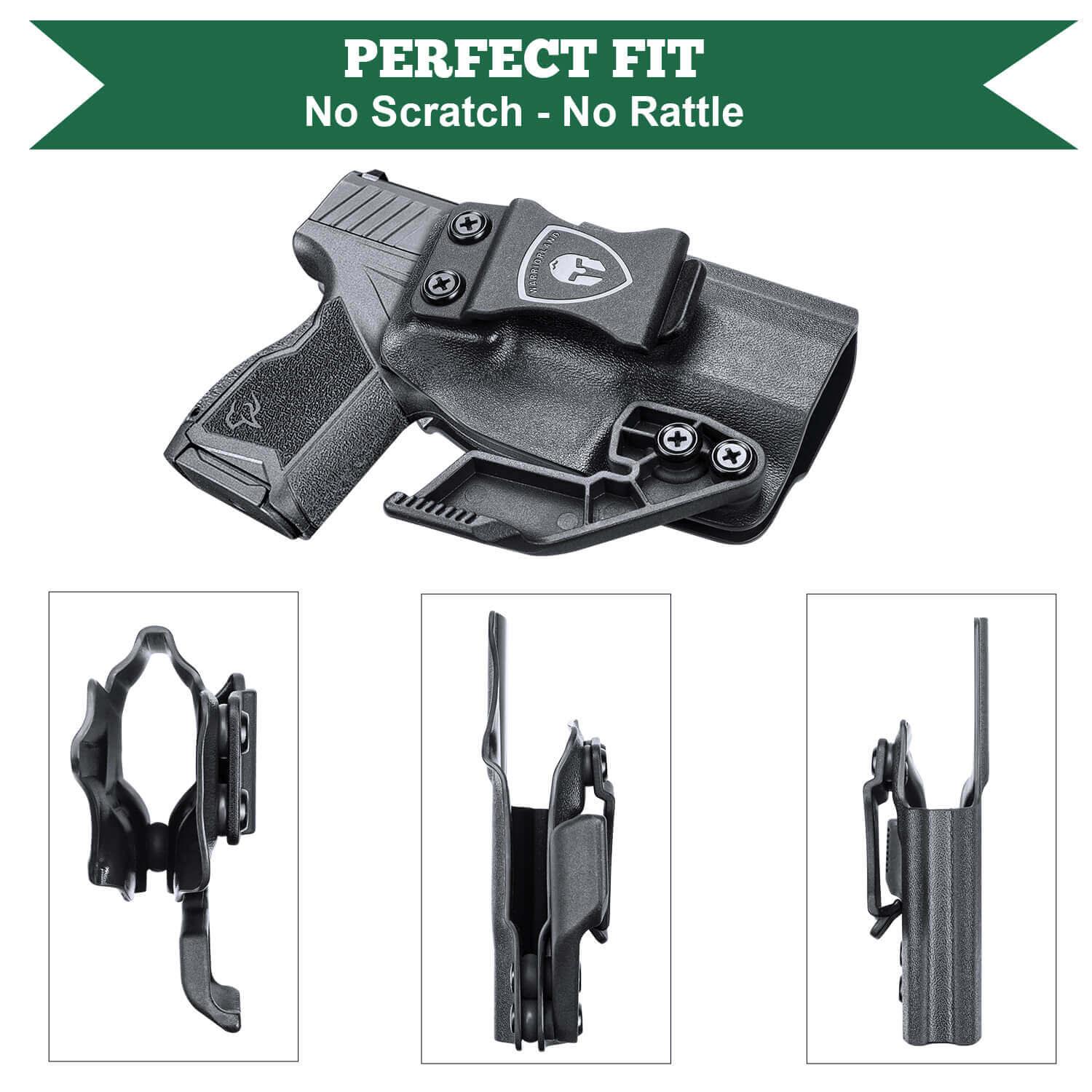 IWB Kydex Holster Fit Taurus GX4 / GX4 XL (Not Fit GX4 CARRY with Rail) with Claw Red Dot Optics Cut Trigger Guard Holsters for Fat Guys | WARRIORLAND WARRIORLAND