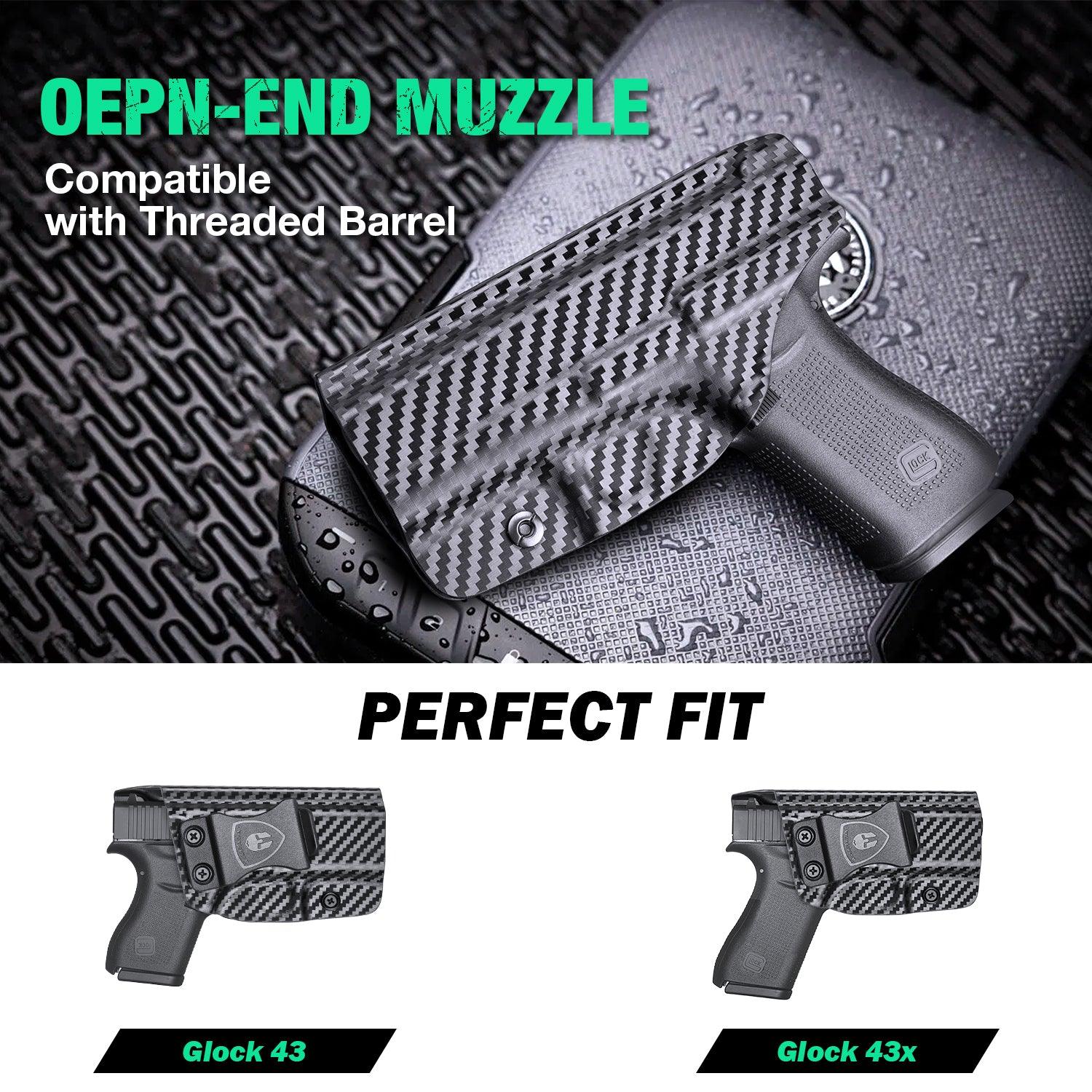 IWB Holster for a Glock 43 43x Carbon Fiber Kydex  | WARRIORLAND WARRIORLAND