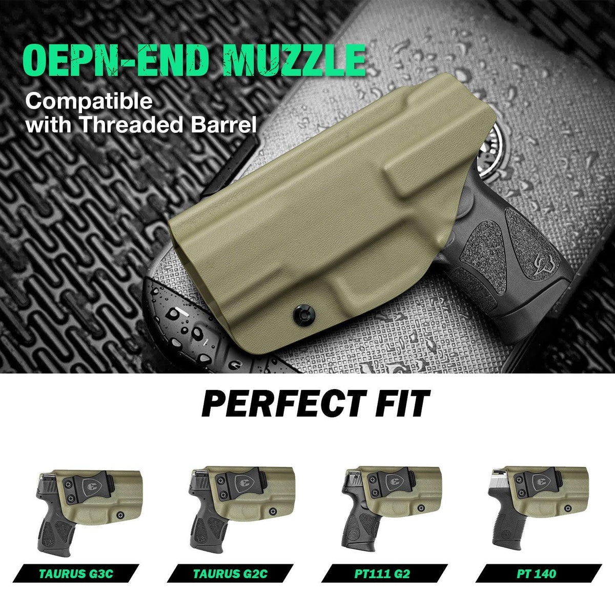 Taurus Concealed Holster Taurus G2C/G3C/G3C TORO/G3 & Taurus PT111 Millennium G2 / PT140 Tan Right/ Left Handed | WARRIORLAND WARRIORLAND