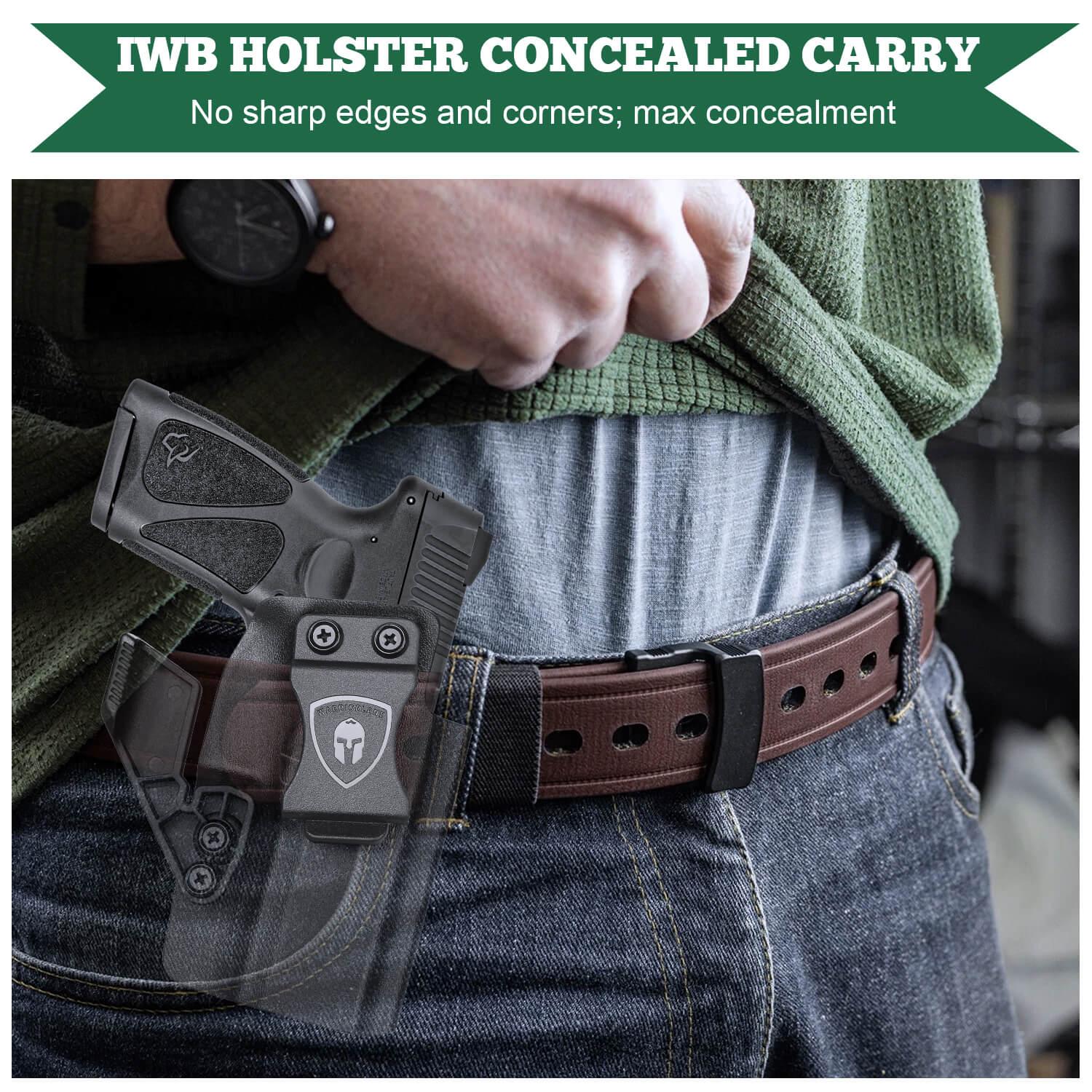 Taurus G3 IWB Kydex Holster with Claw Red Dot Optics Cut Concealed Carry Appendix Concealment Trigger Guard Holsters for Fat Guys | WARRIORLAND WARRIORLAND