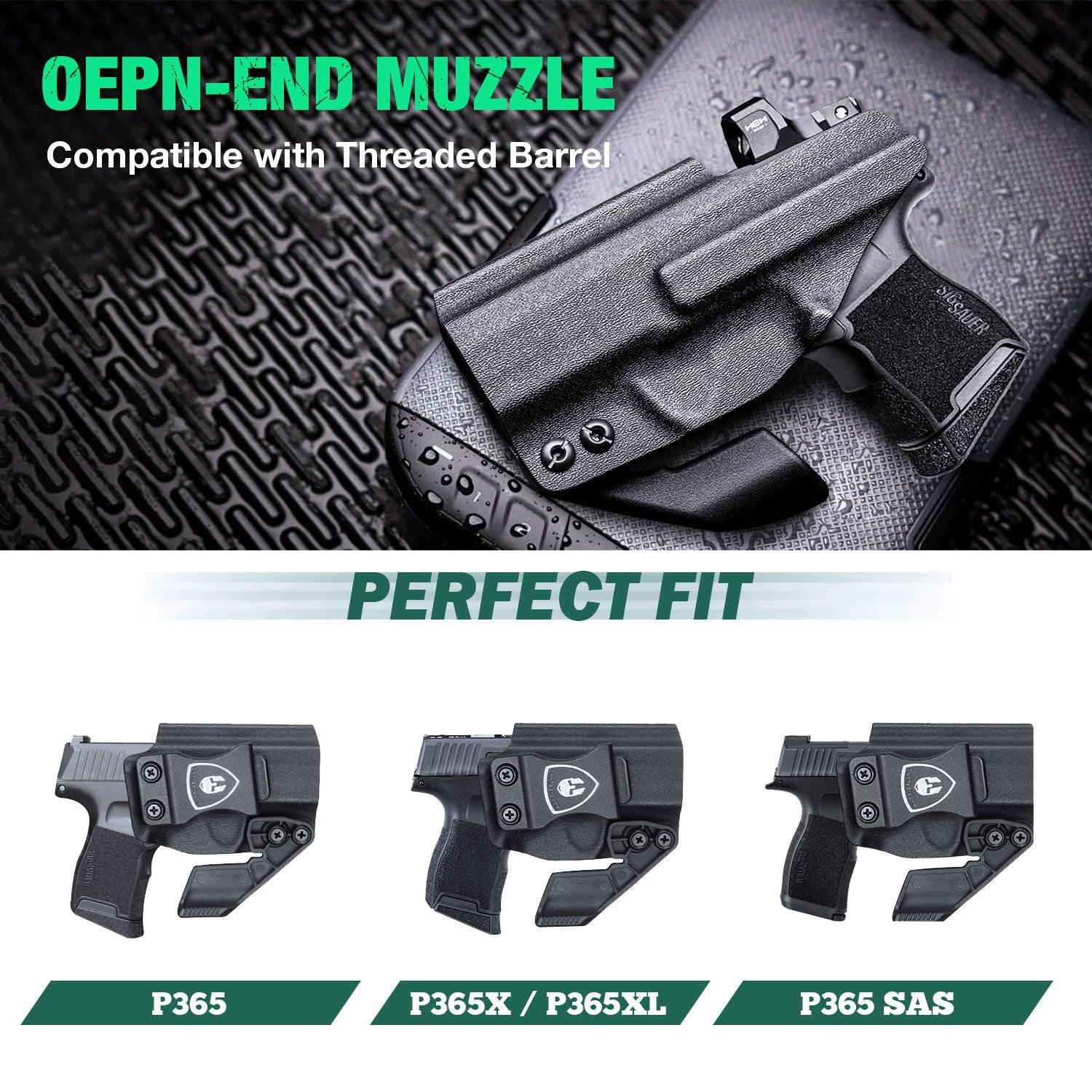 IWB Kydex Holster with Claw for Sig Sauer P365 P365 XL P365 SAS P365X P365.380 ACP P365 ROSE.380 ACP Pistol with Optics Cut for Fat Guys | WARRIORLAND WARRIORLAND