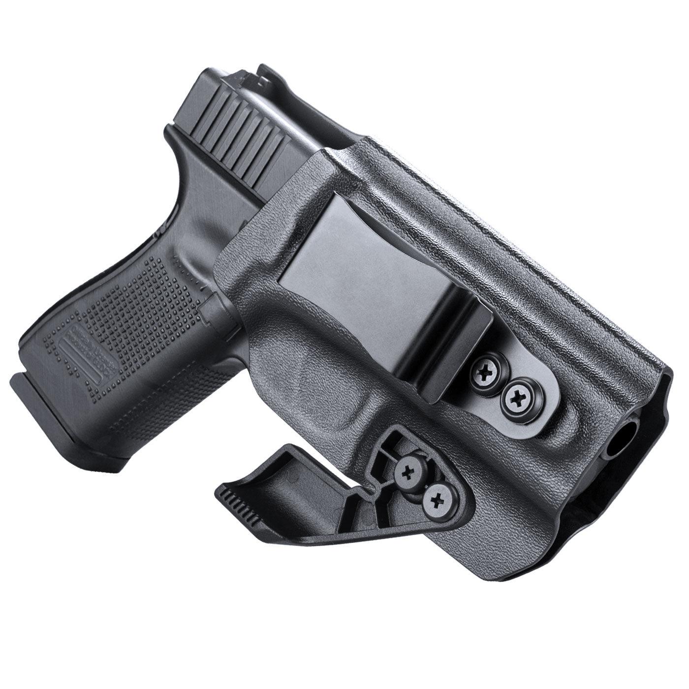 2 Pack 1.75 INCH BLACK OXIDE STEEL CLIP Belt Clip for IWB & OWB Sheath, Kydex Holster & Knife Sheath Belt Clip, Belt Clip for Holster, with Metal Washers/Screws/Slotted Binding Posts/Washers WARRIORLAND