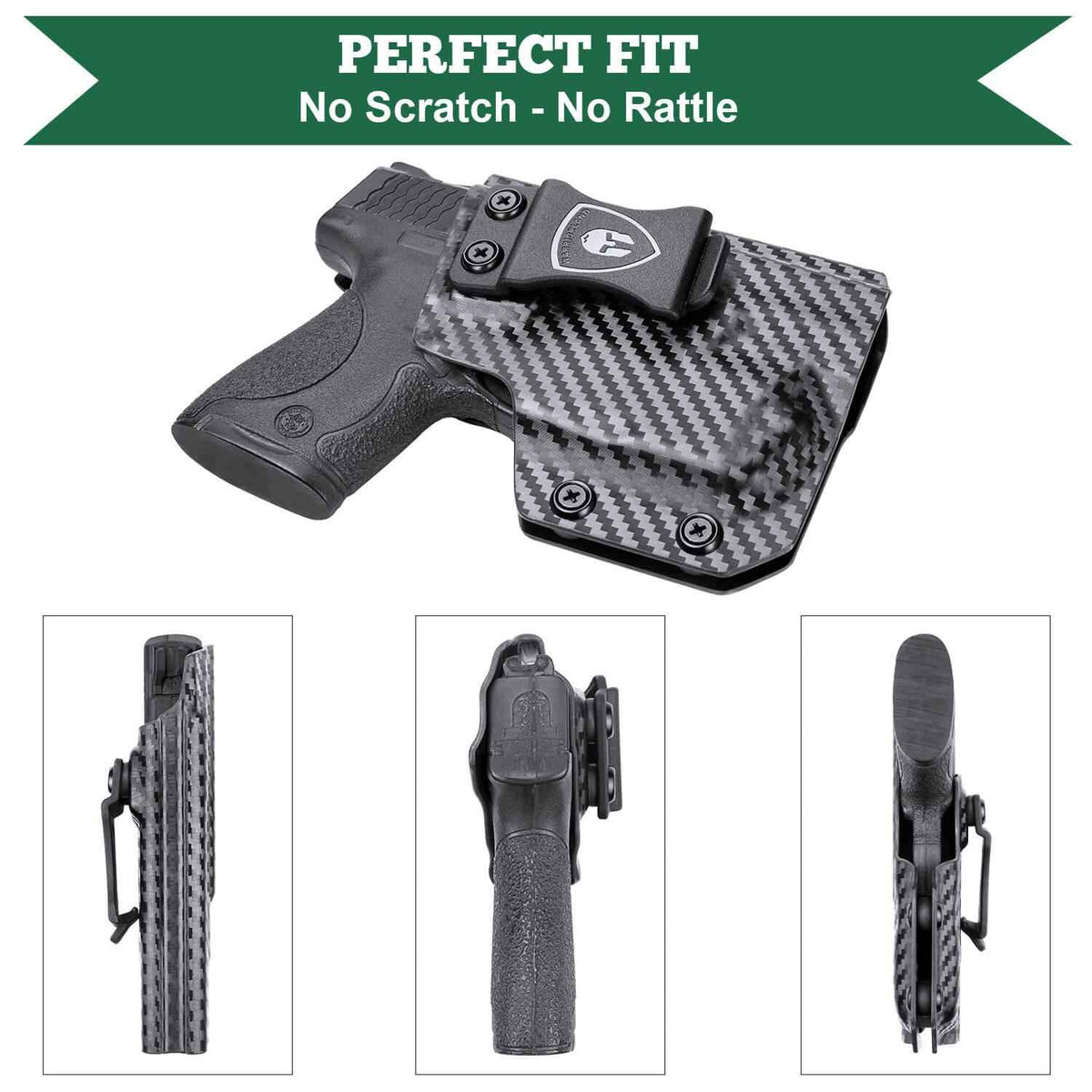 S&W M&P Shield / M2.0 9/.40 Pistol with TLR 6 Carbon Fiber Kydex IWB Light Bearing Holster | WARRIORLAND
