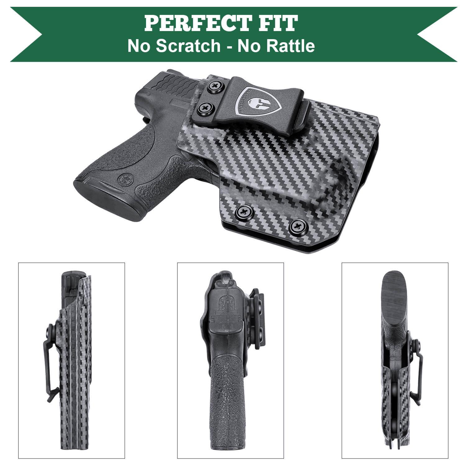 S&W M&P Shield / M2.0 9/.40 Pistol with TLR 6 Carbon Fiber Kydex IWB Light Bearing Holster | WARRIORLAND WARRIORLAND