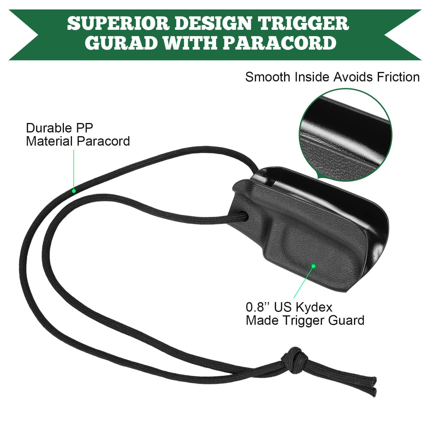 Taurus G2C Taurus G2S Taurus G3C Taurus G3C TORO Taurus G3 Taurus PT111 Millennium G2 Taurus PT140 Millennium G2 Kydex Trigger Guard Holster with Paracord | WARRIORLAND WARRIORLAND