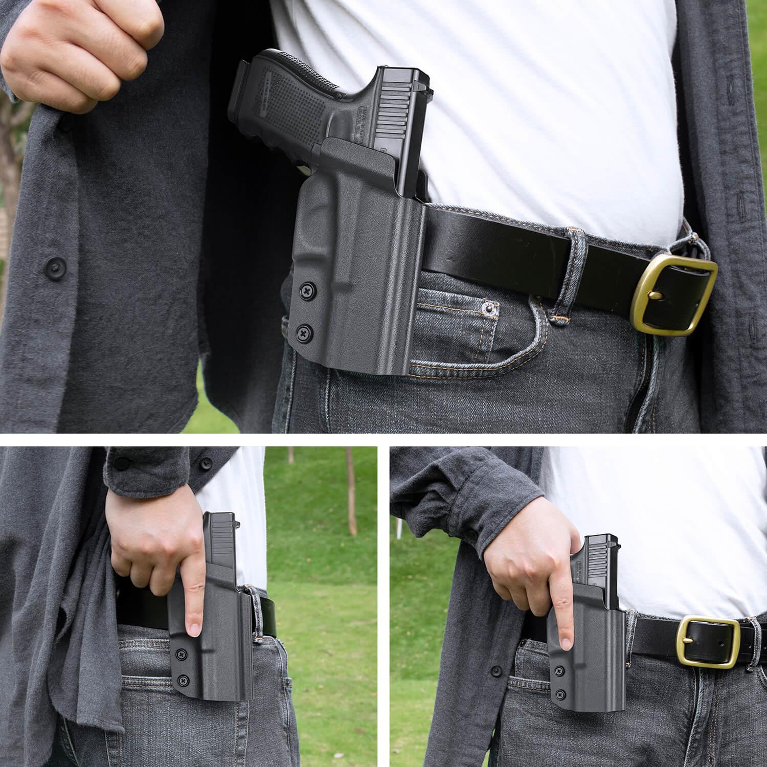 Taurus GX4 OWB Kydex Paddle Holster Appendix Open Carry Fully Trigger Guard with Red Dot Optics Cut | WARRIORLAND WARRIORLAND