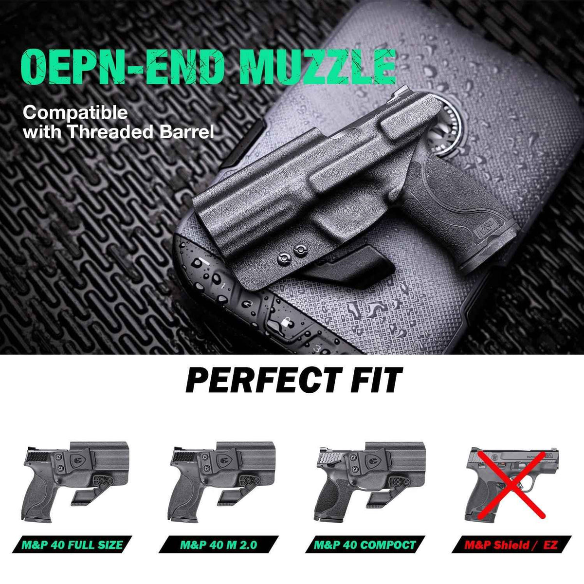 Smith & Wesson M&P 9/.40 Compact/Full Size Kydex IWB Holster with Claw for Fat Guys | WARRIORLAND WARRIORLAND