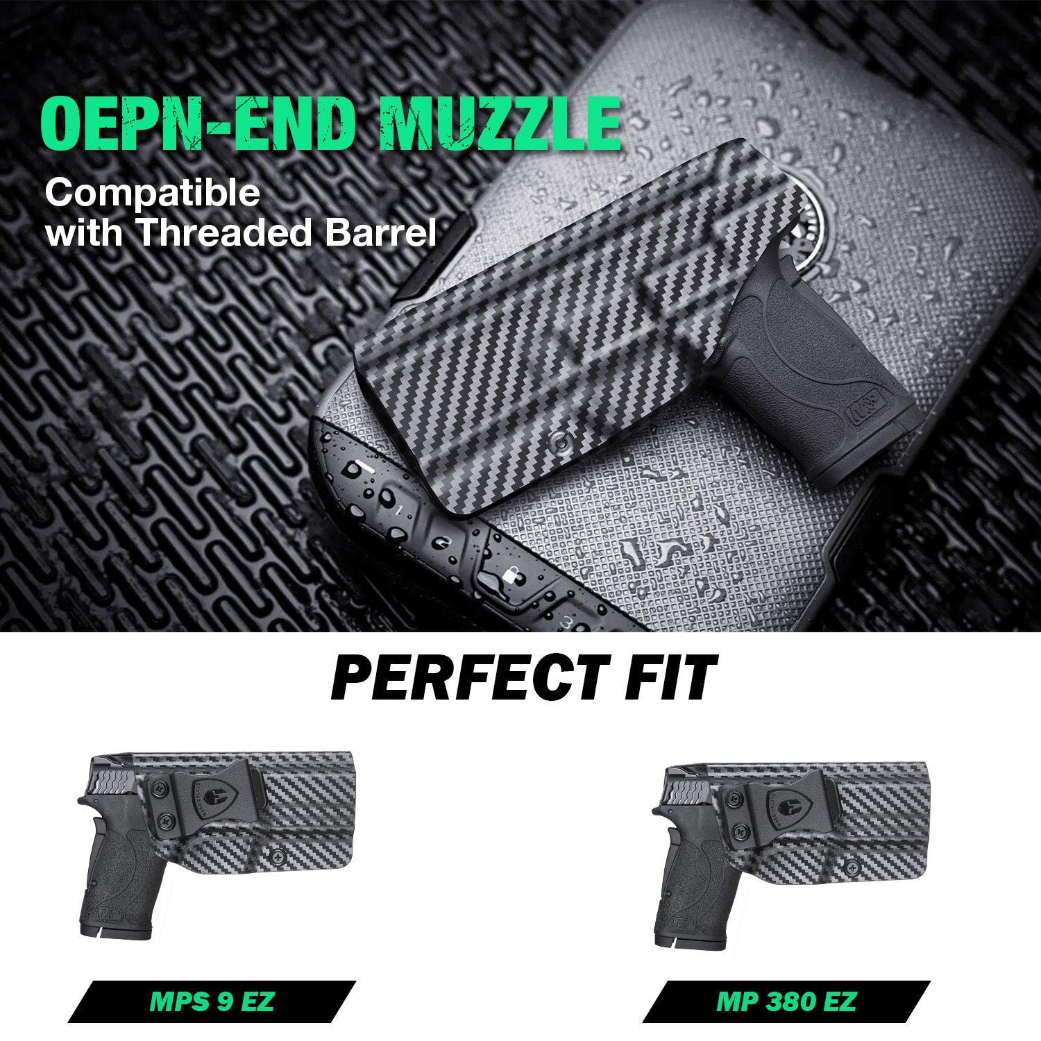 Carbon Fiber Kydex Smith & Wesson M&P Shield 9mm 380 EZ IWB Holster | WARRIORLAND WARRIORLAND