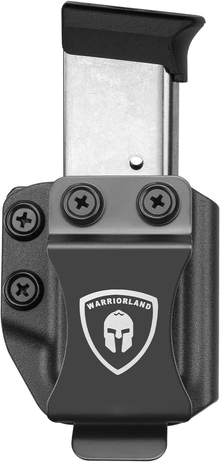 Universal Mag Carrier IWB OWB with 1.75 Inch Steel Clip 9mm/.40/.45ACP/.380 Single Double Stack WARRIORLAND