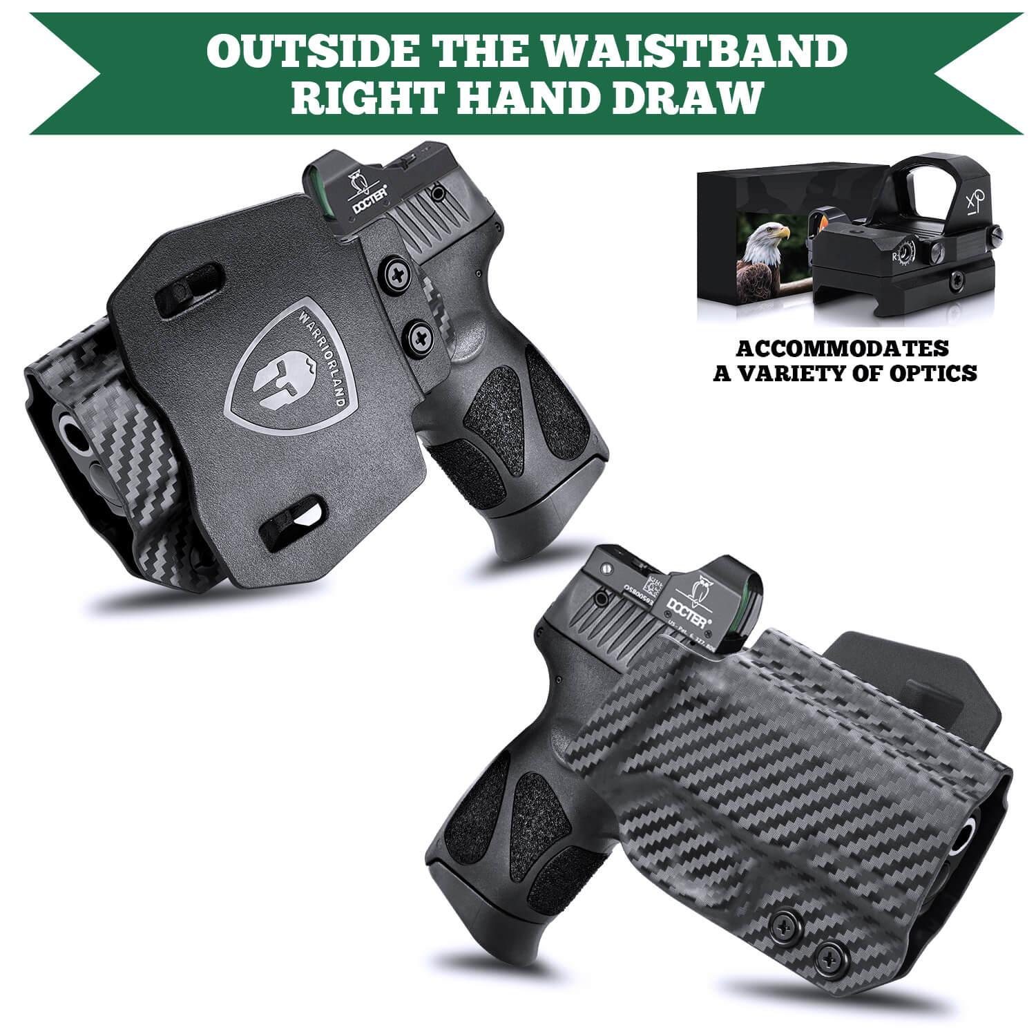Carbon Fiber Kydex OWB Paddle Open Carry Holster for Taurus G2C G3C Millennium G2 PT111 PT140 WARRIORLAND