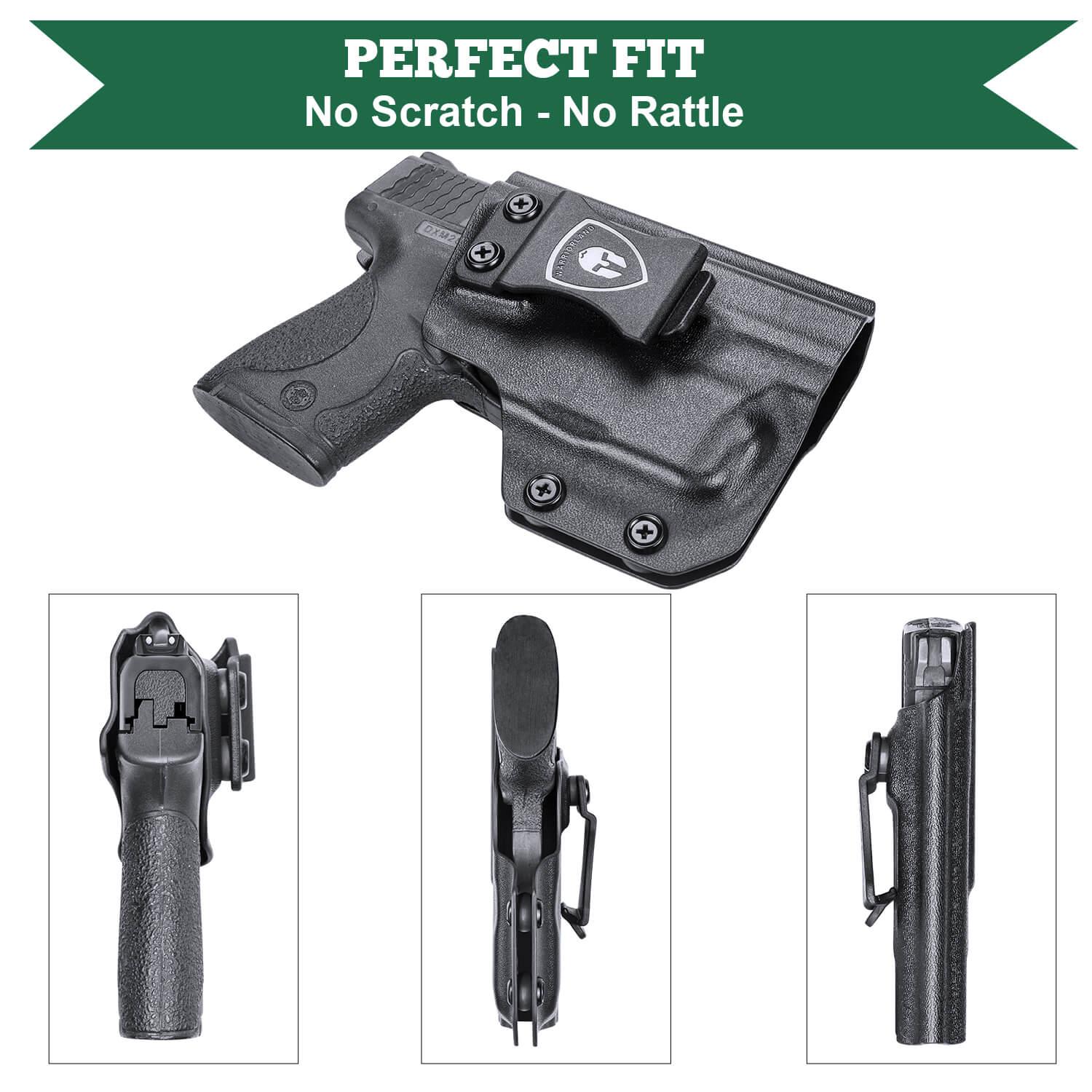 IWB Kydex Light Bearing Holster for S&W M&P Shield 9/.40 M2.0 Pistol with TLR 6 Right/ Left Handed | WARRIORLAND WARRIORLAND