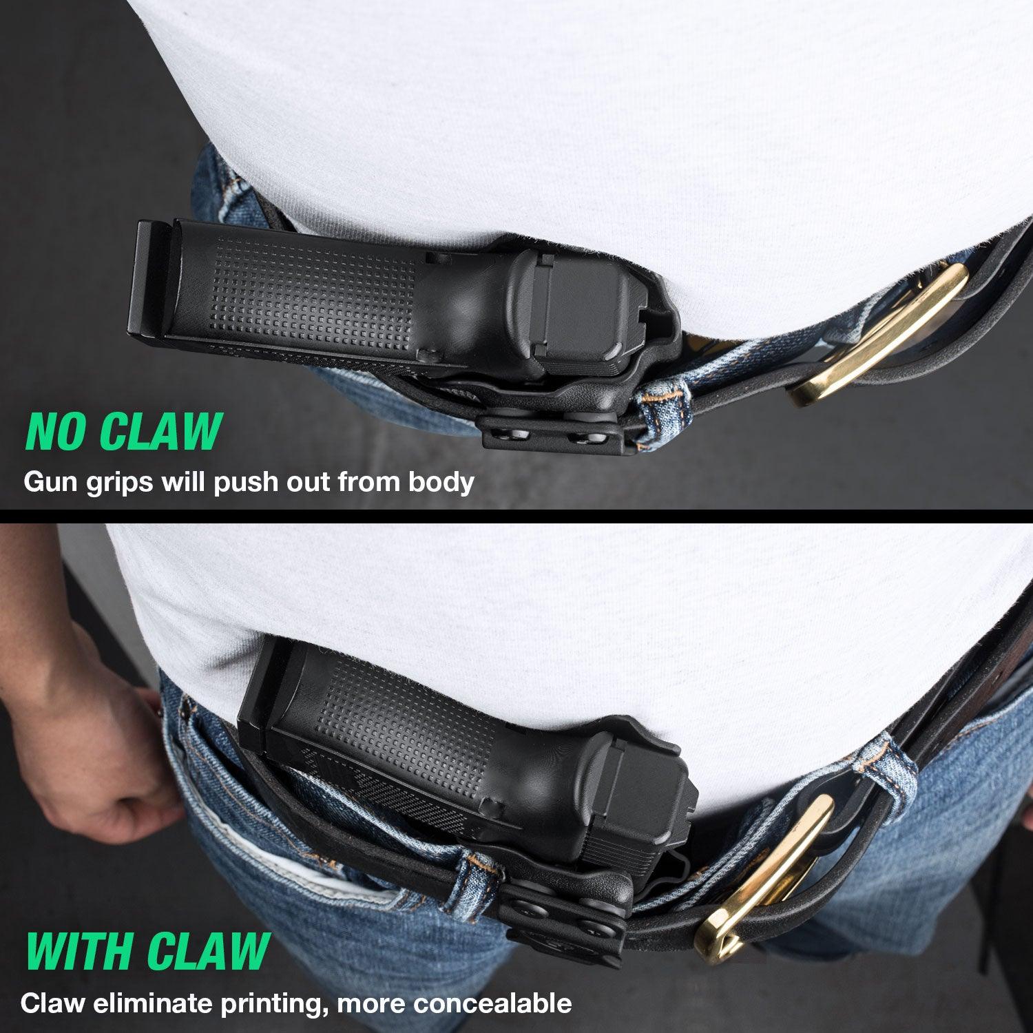 Smith & Wesson Kydex IWB Holster with Claw M&P Shield/ Plus/ M2.0 9mm/.40 Pistol for Fat Guys | WARRIORLAND WARRIORLAND
