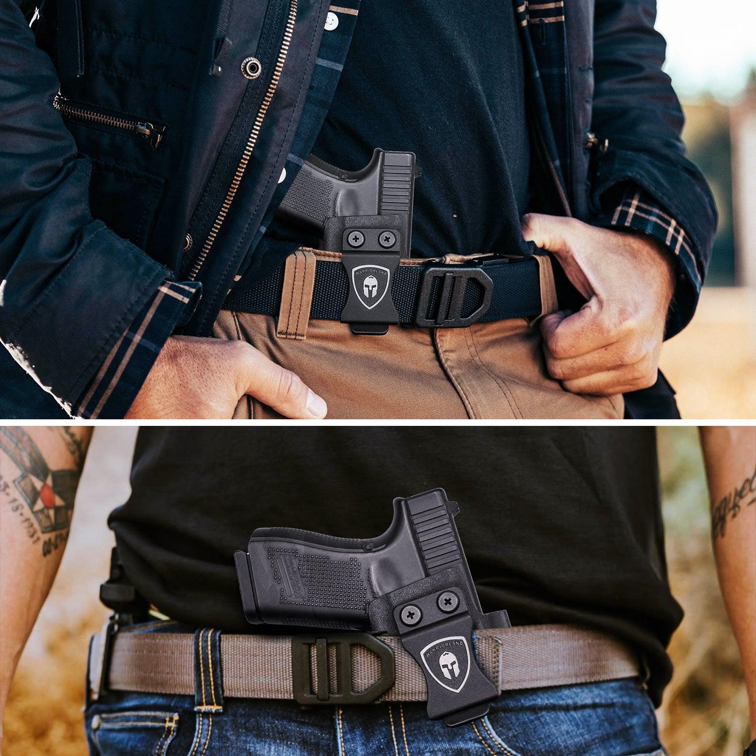 Glock 19 TLR8/TLR8A Holster IWB Kydex Holster Optic Cut Fit: Glock 17 19 19X 44 45 Gen 3-5 & Glock 23 32 Gen 3-4 TLR-8/TLR-8A, Inside Waistband Conceal Carry, Adj Retention, Right Hand | WARRIORLAND WARRIORLAND