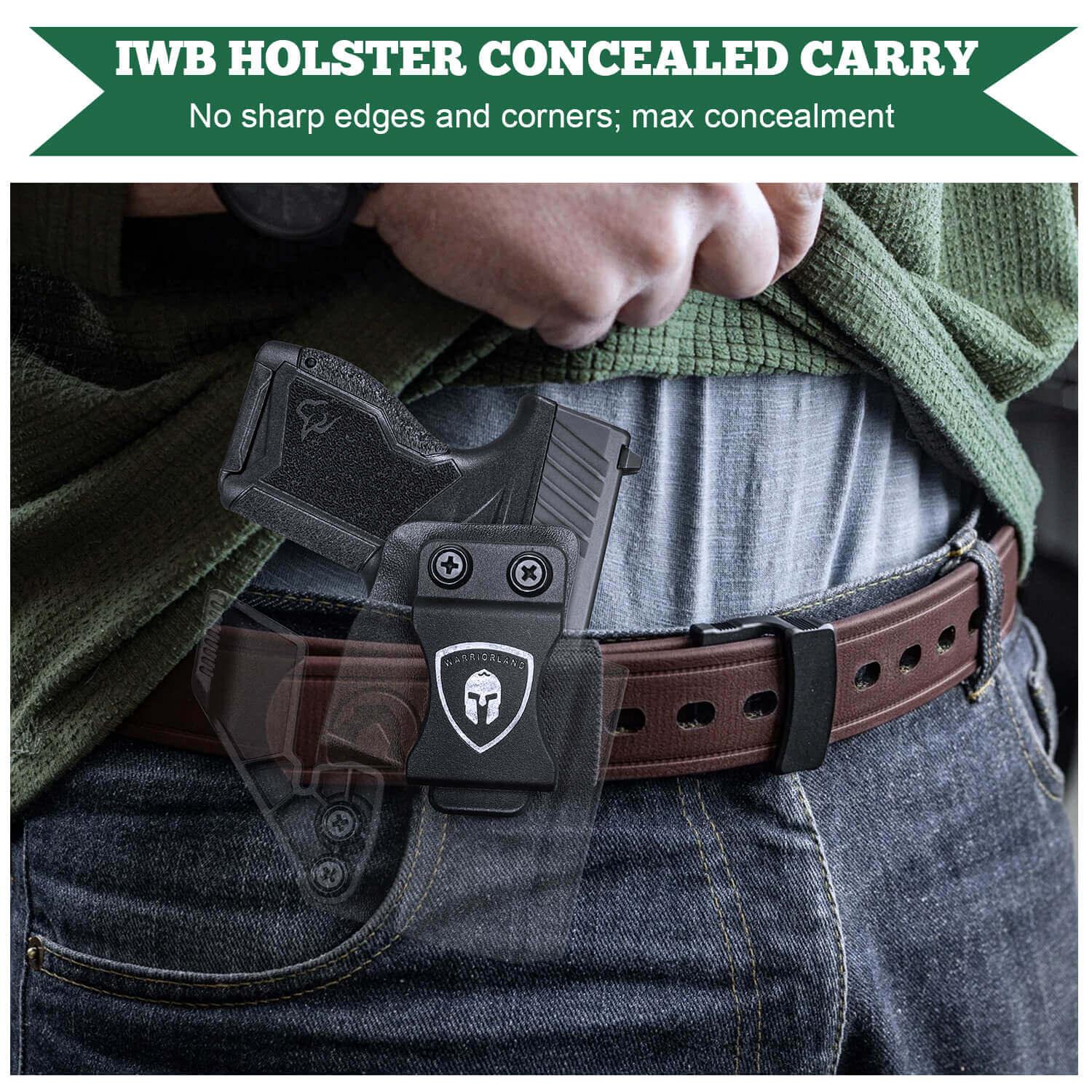 IWB Kydex Holster Fit Taurus GX4 / GX4 XL (Not Fit GX4 CARRY with Rail) with Claw Red Dot Optics Cut Trigger Guard Holsters for Fat Guys | WARRIORLAND WARRIORLAND