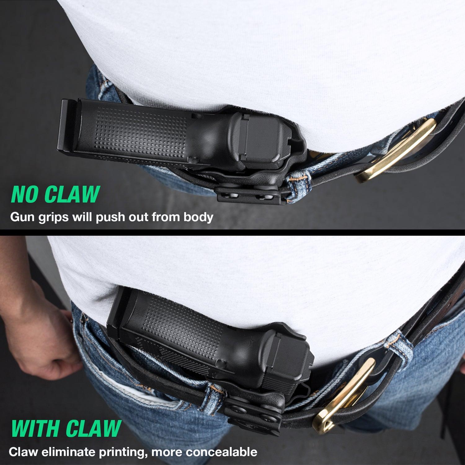 1.75 Inch Metal Clip IWB Kydex Holsters with Optics Ready & Claw for Taurus G2C Taurus G3C Taurus G3C TORO Taurus G3 Taurus PT111 Millennium G2 Taurus PT140 Millennium G2 | Right Hand WARRIORLAND