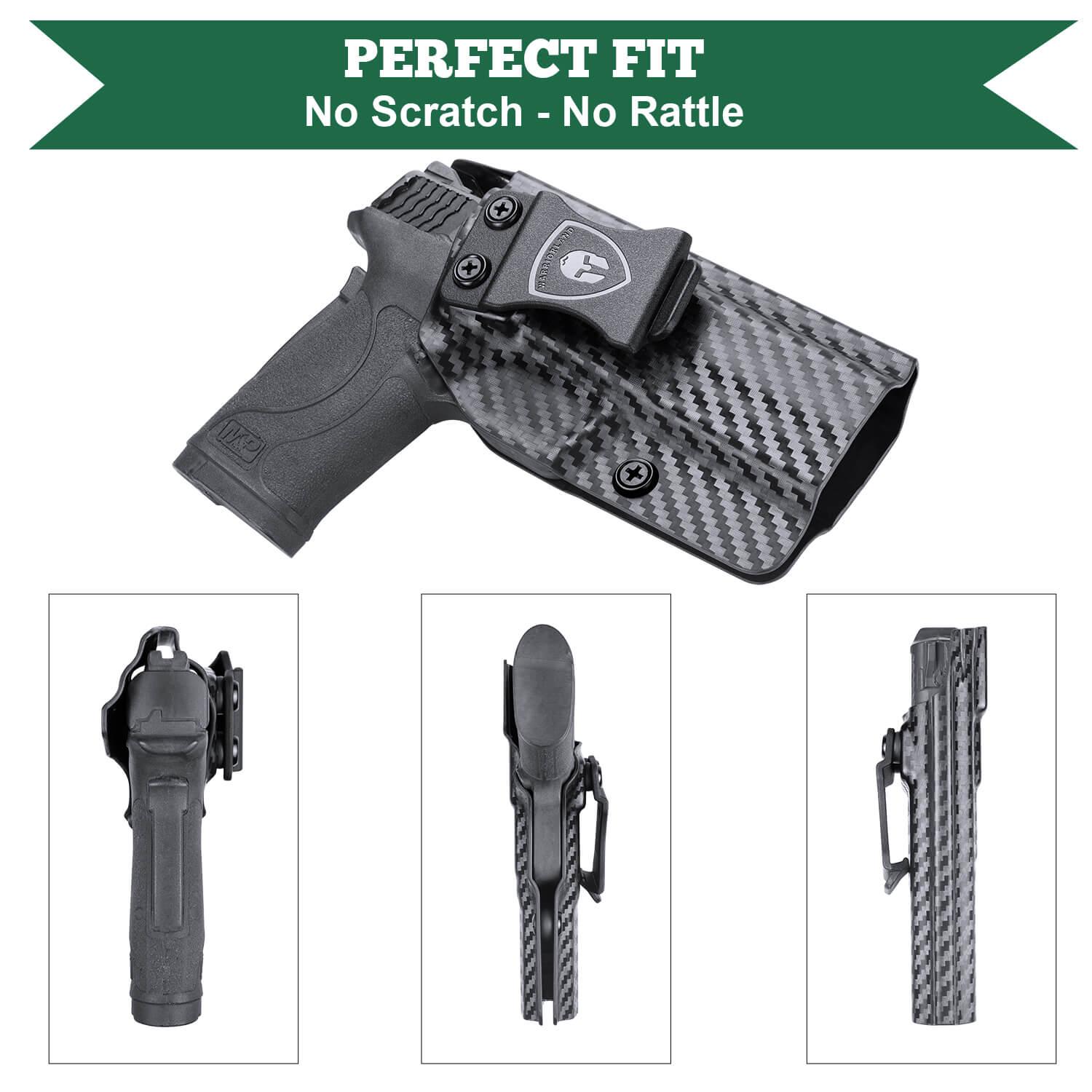 Carbon Fiber Kydex Smith & Wesson M&P Shield 9mm 380 EZ IWB Holster | WARRIORLAND WARRIORLAND