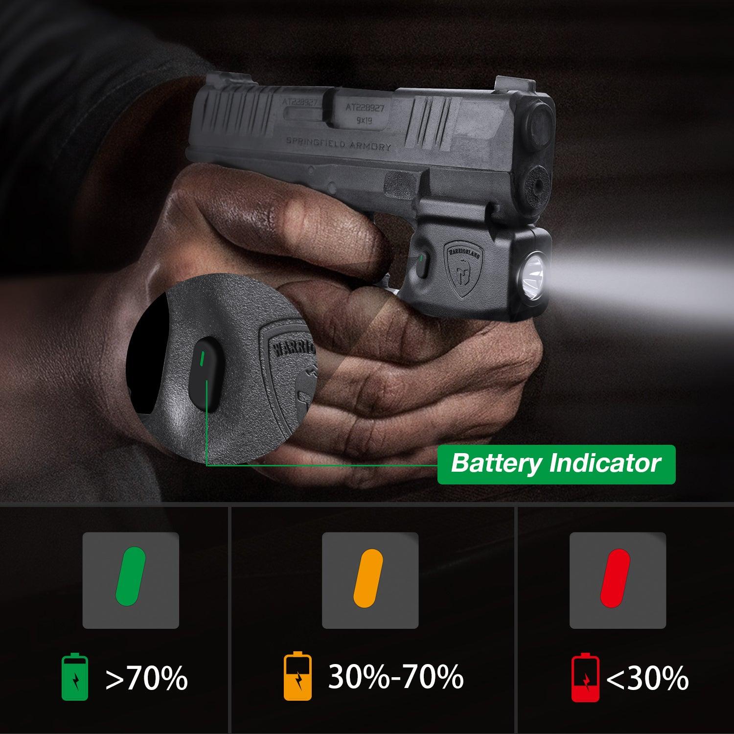 Hellcat Handgun Light, 150 Lumens Tatical Light with Kydex Holster Combo Tailored Made for Springfield Hellcat/Hellcat RDP - Not Fit Hellcat Pro Pistol, Mini LED Flashlight SL-1|WARRIORLAND WARRIORLAND